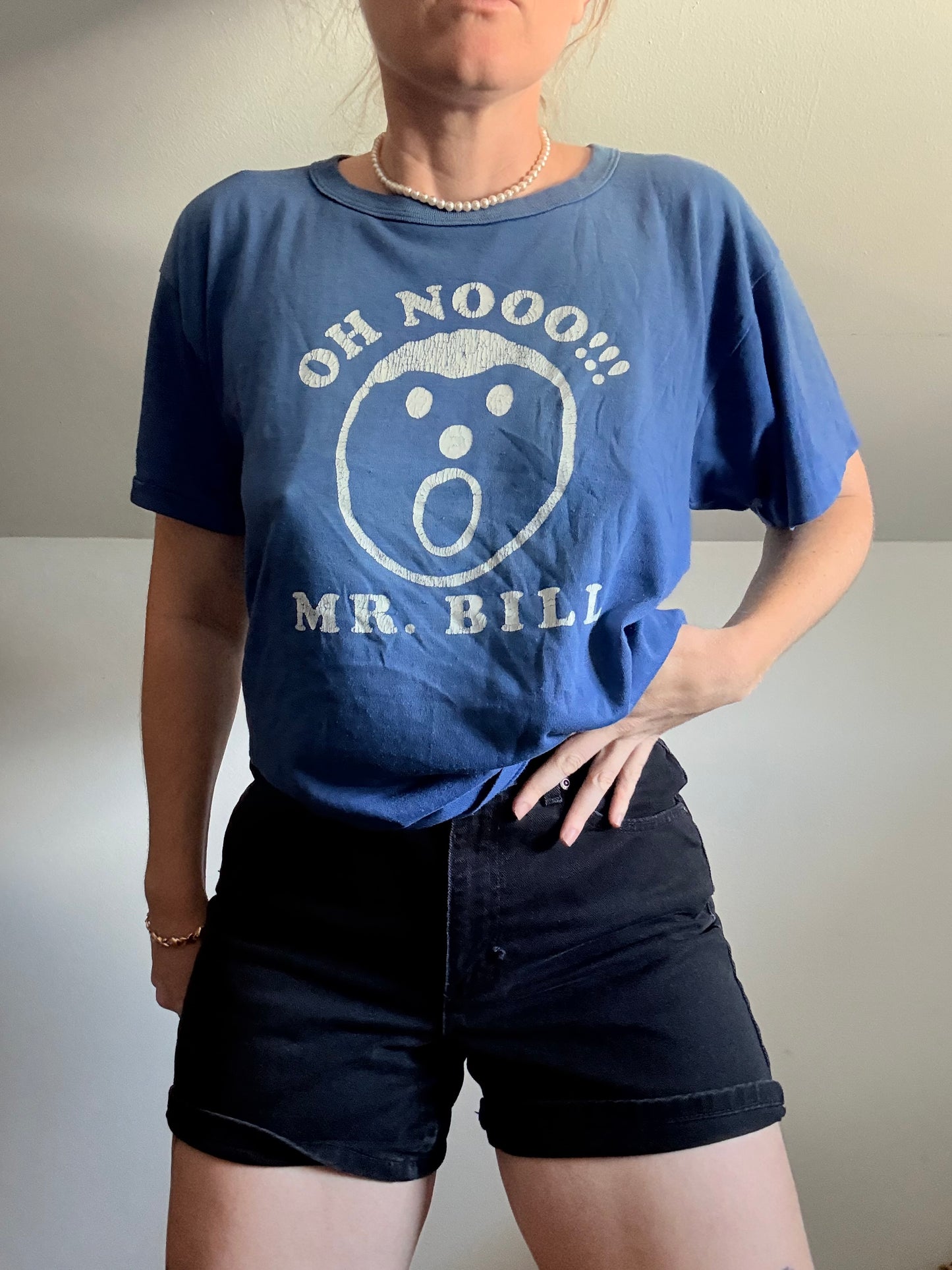 1970s Oh Nooo!!! Mr Bill Blue Tee S-L