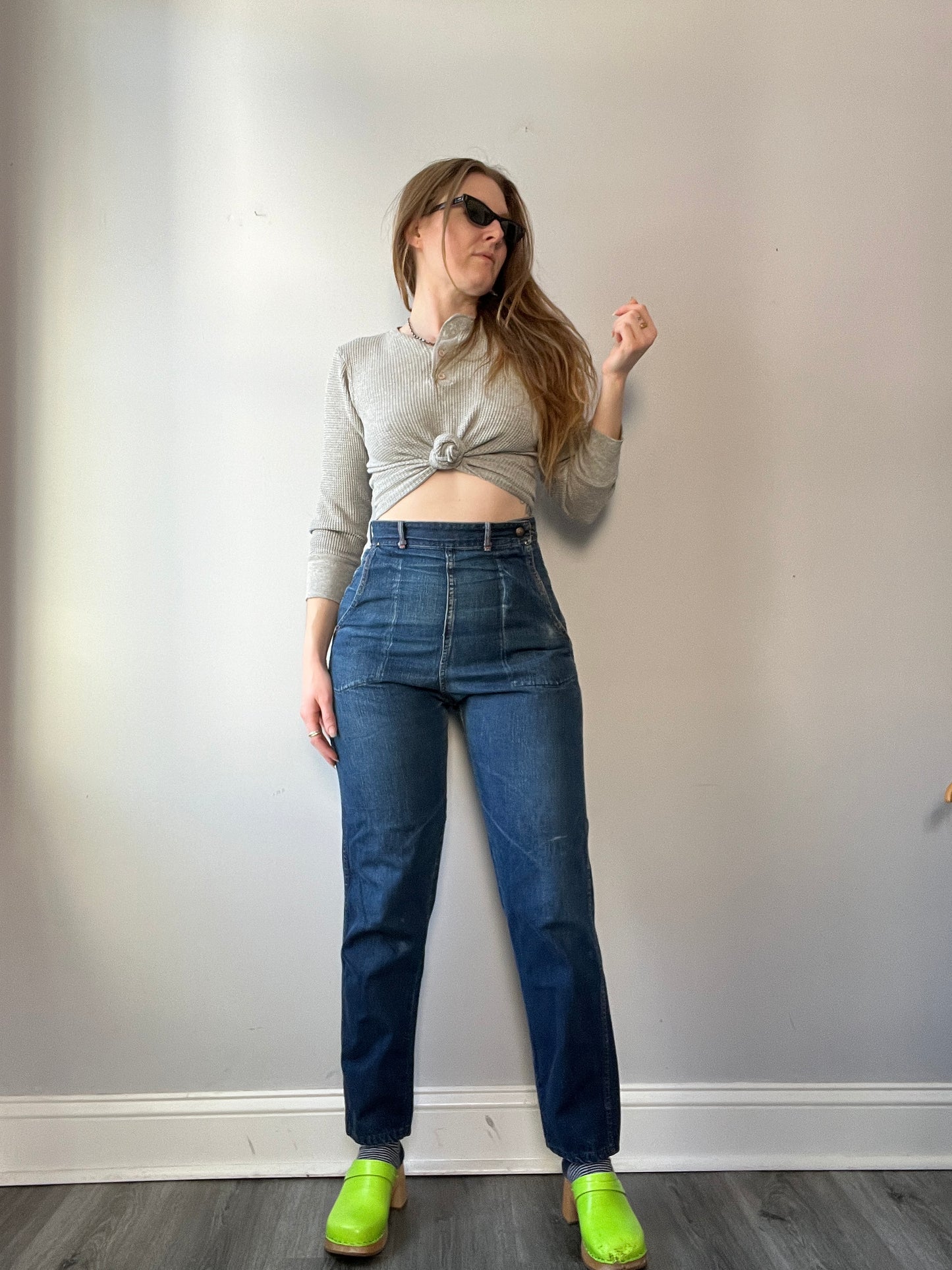 Vintage 1940s 1950s Side Zips 27”/28”