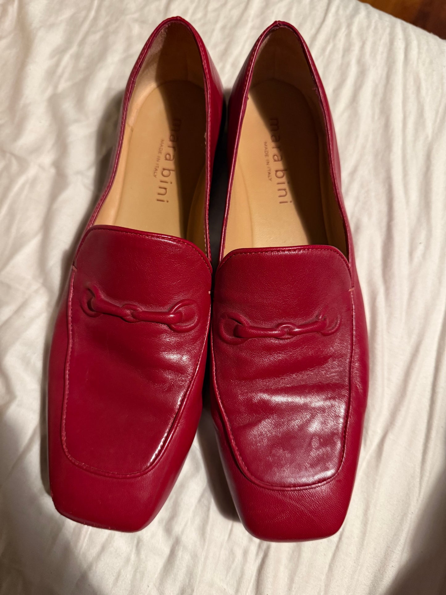 Mara Bini Red Loafers 40, 9/9.5
