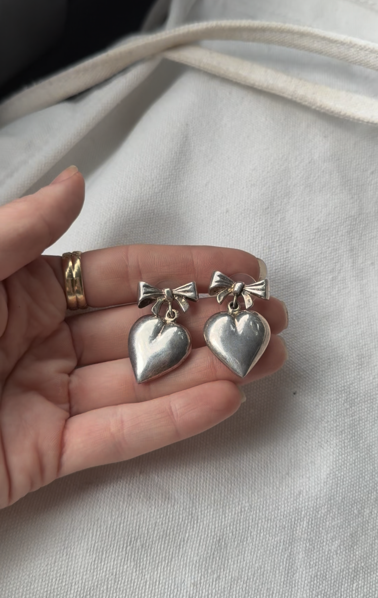 Heart & Bow Earrings
