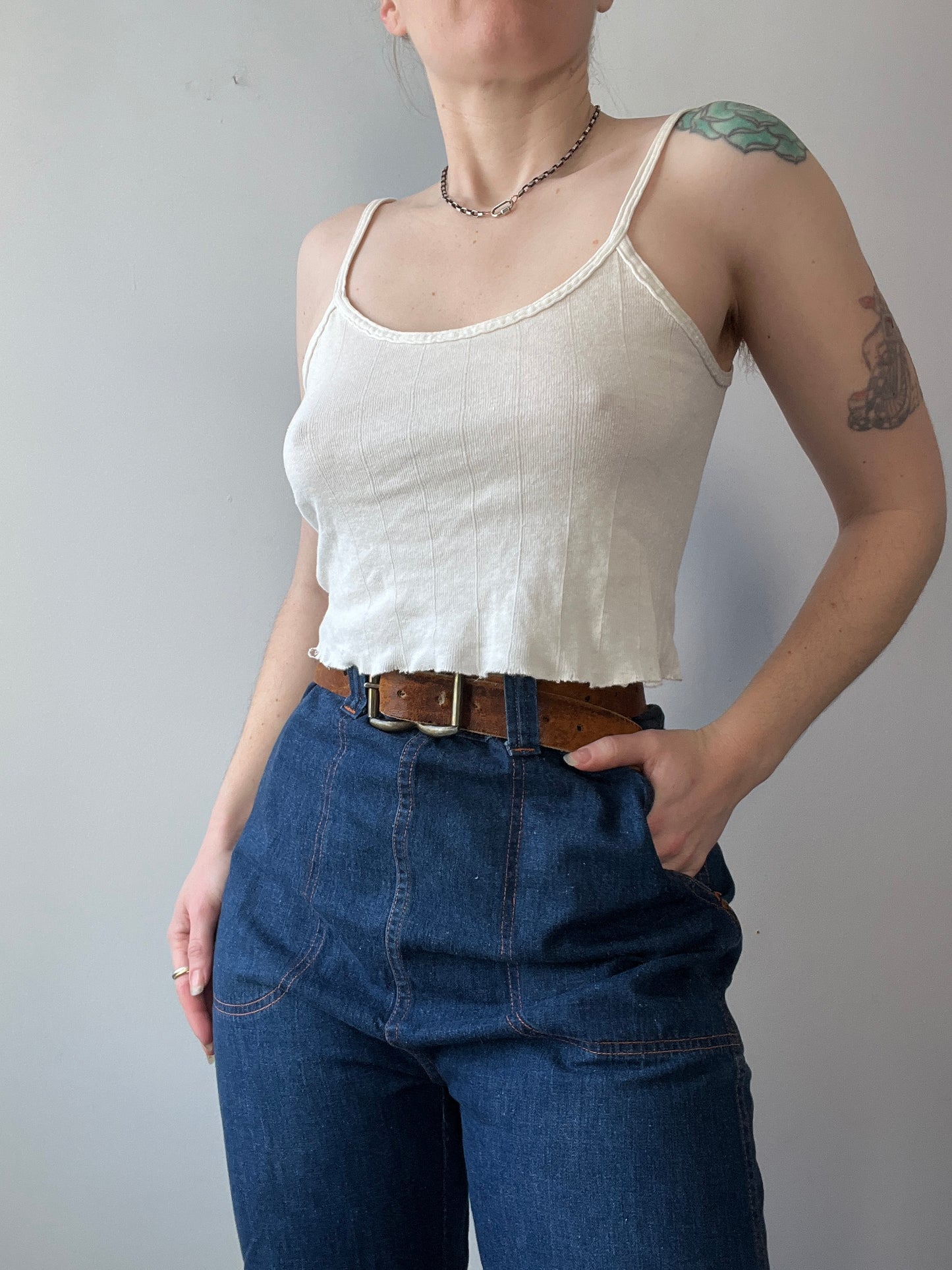 Vintage 1950s Side Zip Jeans 29”