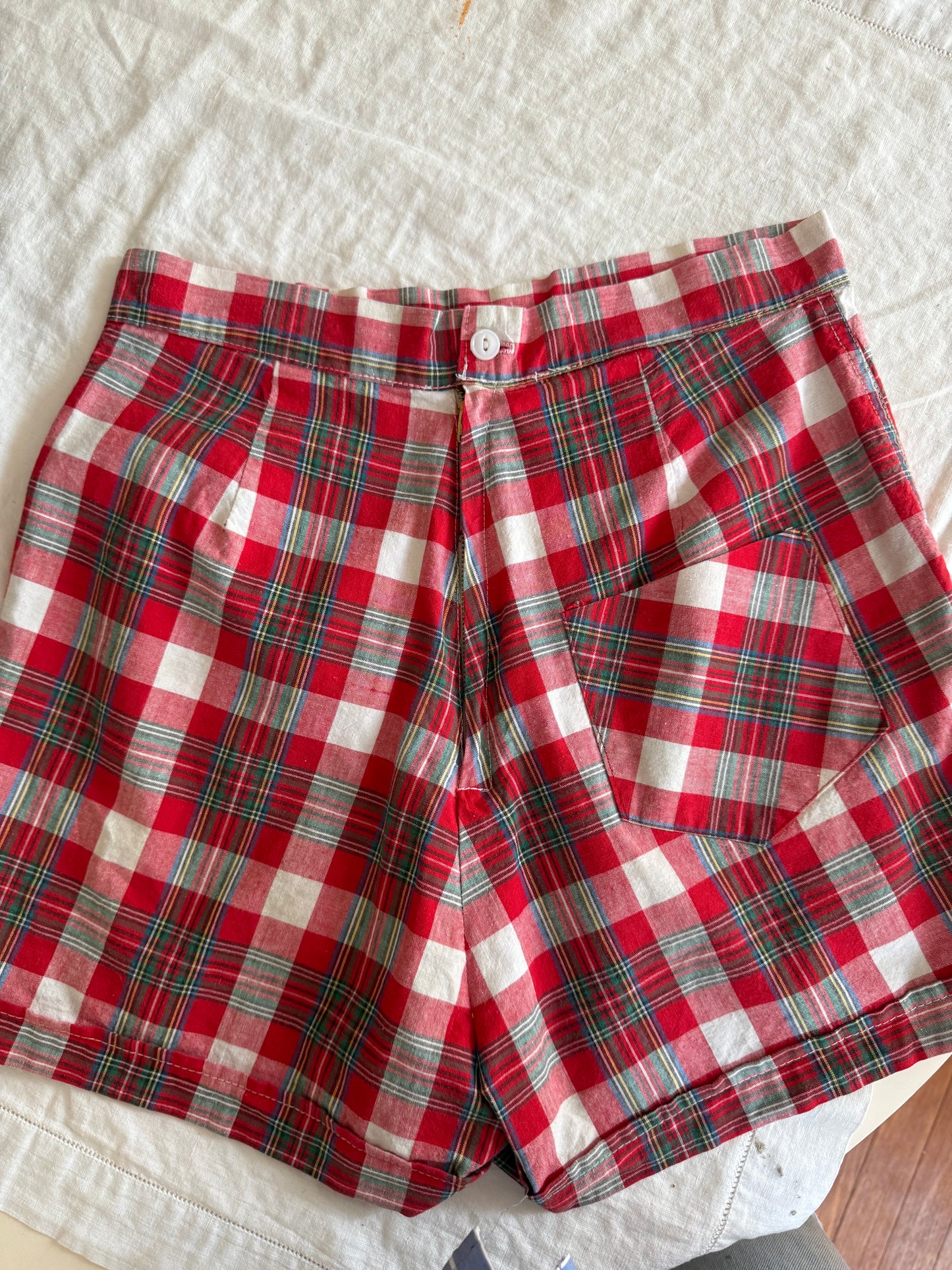 1950s Plaid Shorties