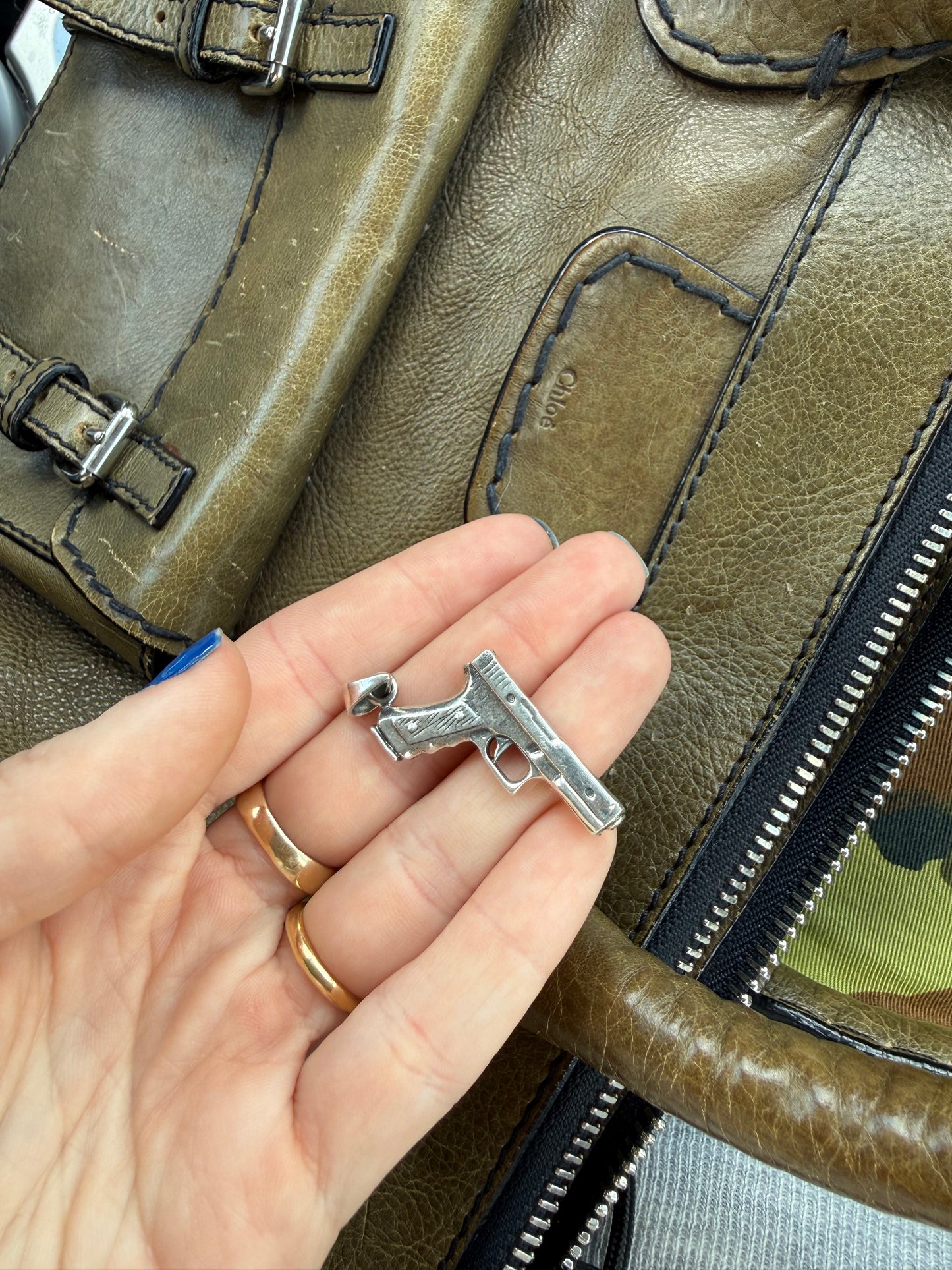 925 Solid Sterling Glock Pendant