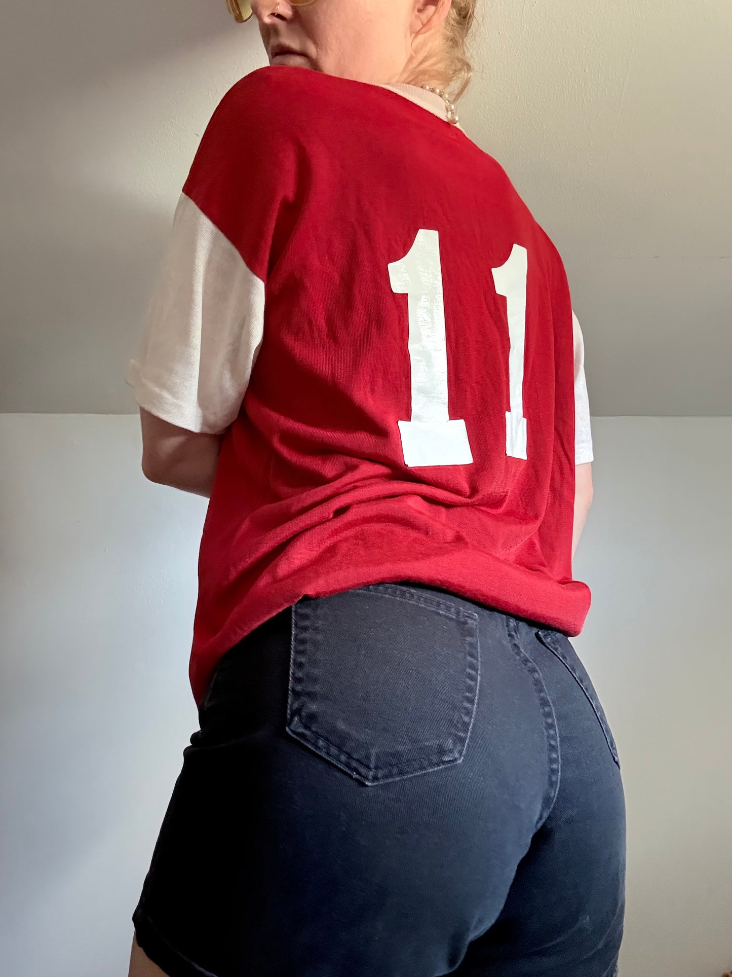 1960s/1970s Legal Eagles Red Jersey Tee L