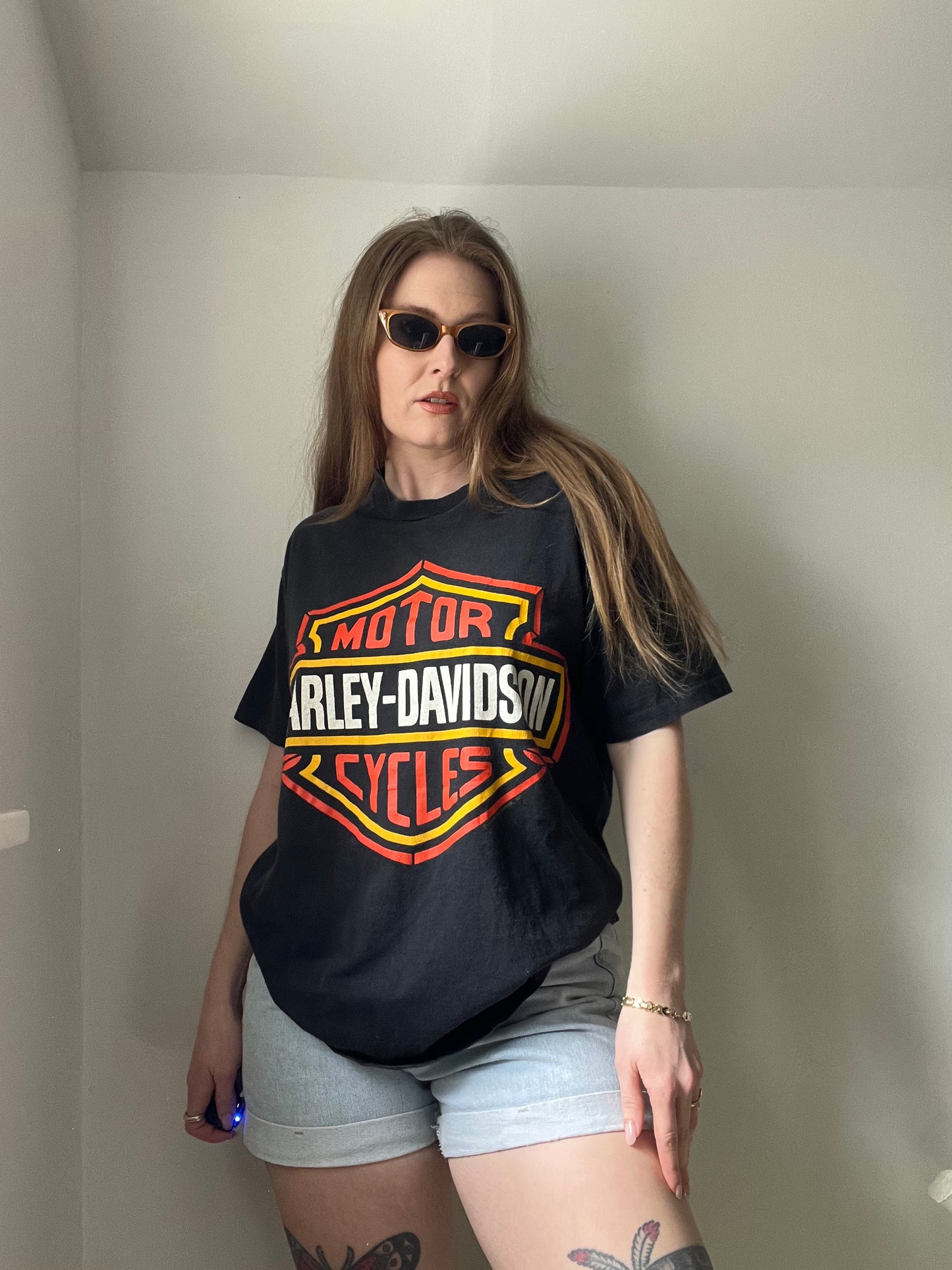 1990s Harley Classic Emblem Tee L