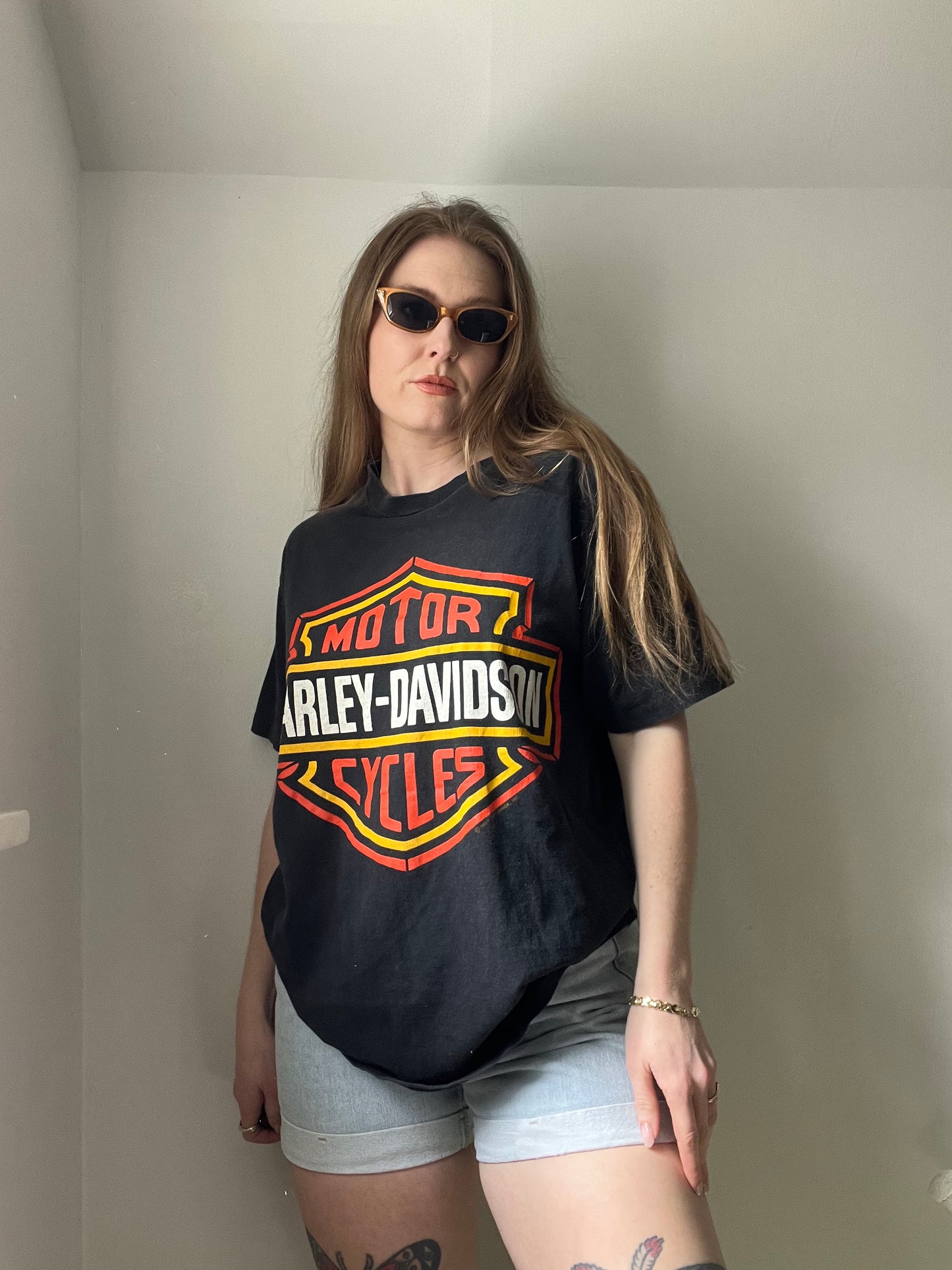1990s Harley Classic Emblem Tee L