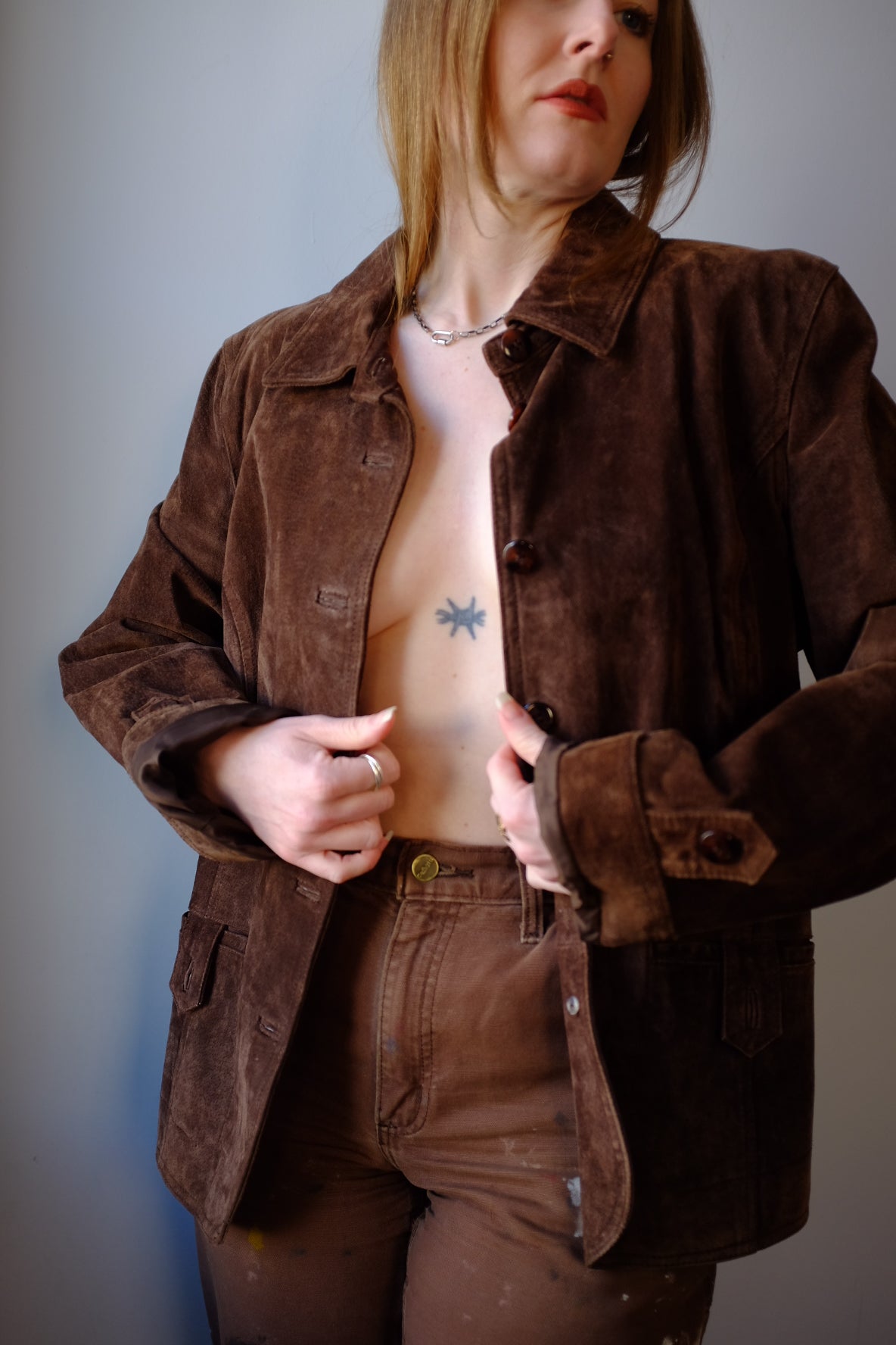 Y2K Suede Leather Jacket