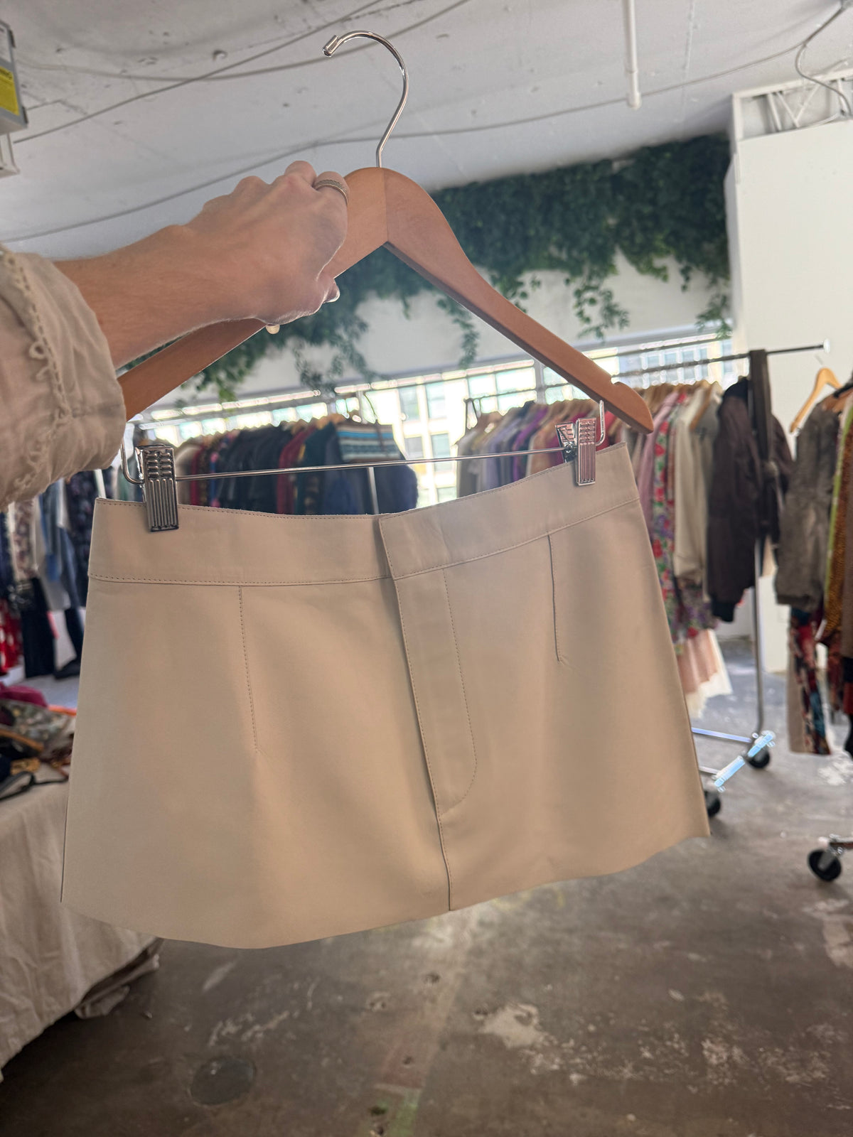 Celine Leather Mini Skirt