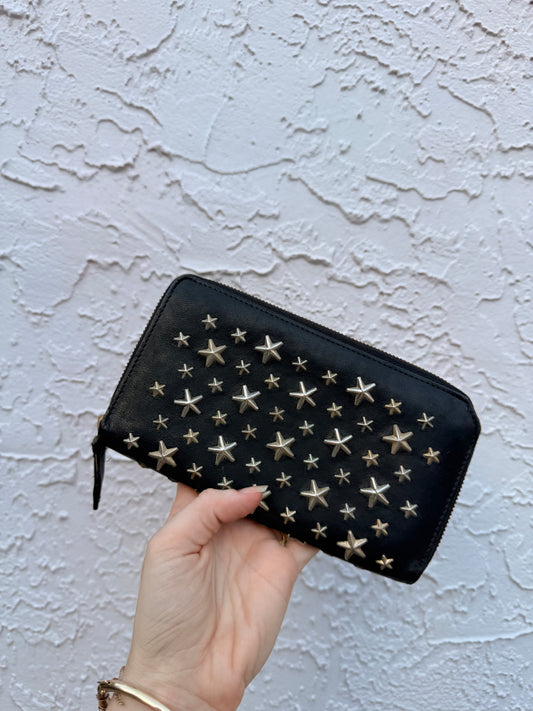 Jimmy Choo Star Studded Zip Wallet