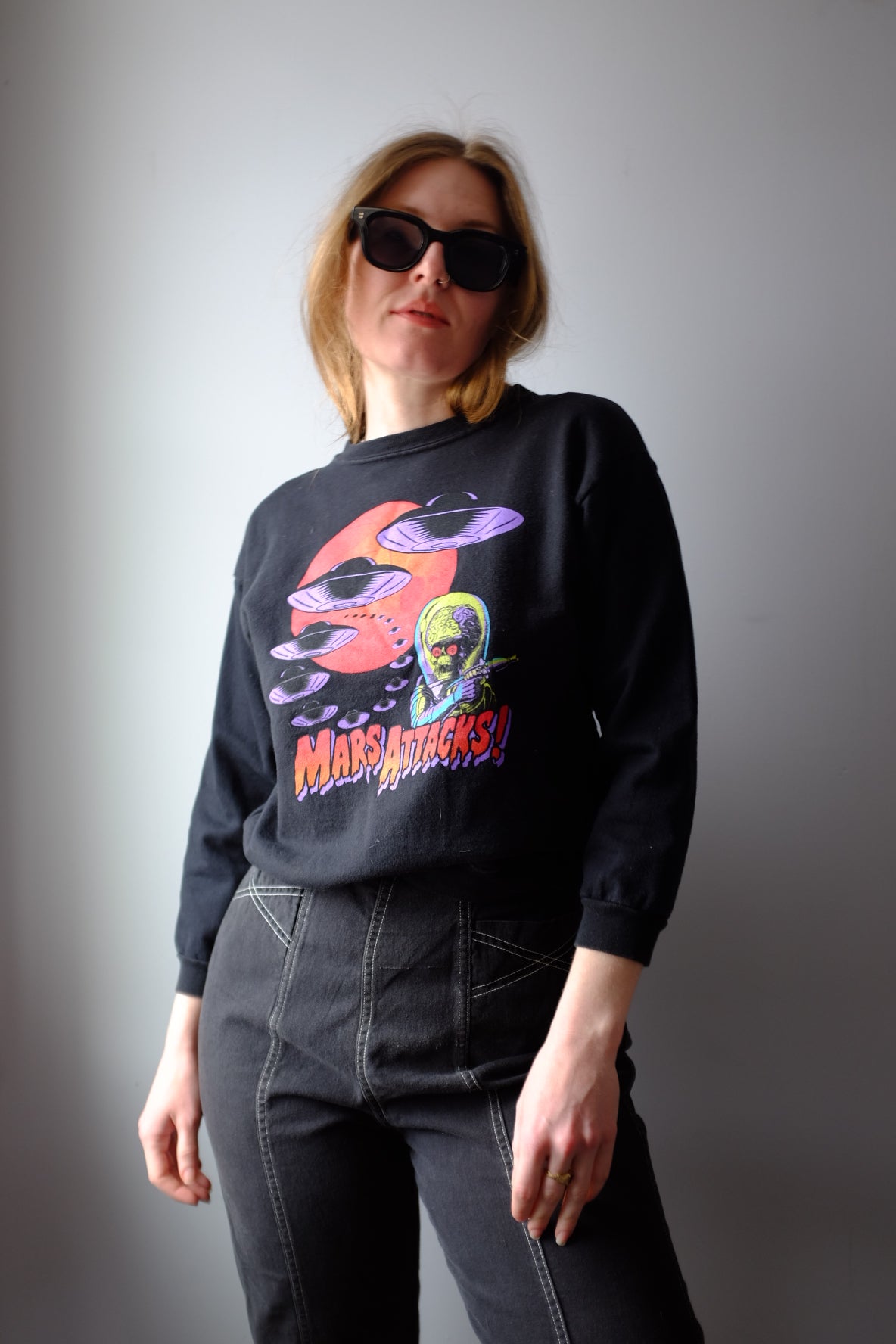 Rare Vintage 1995 Mars Attacks Crew Neck S