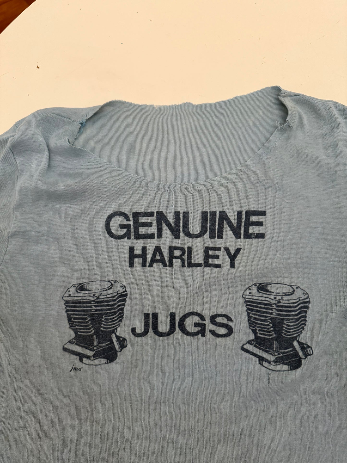 Early 1980s Genuine Harley Jugs Tee S
