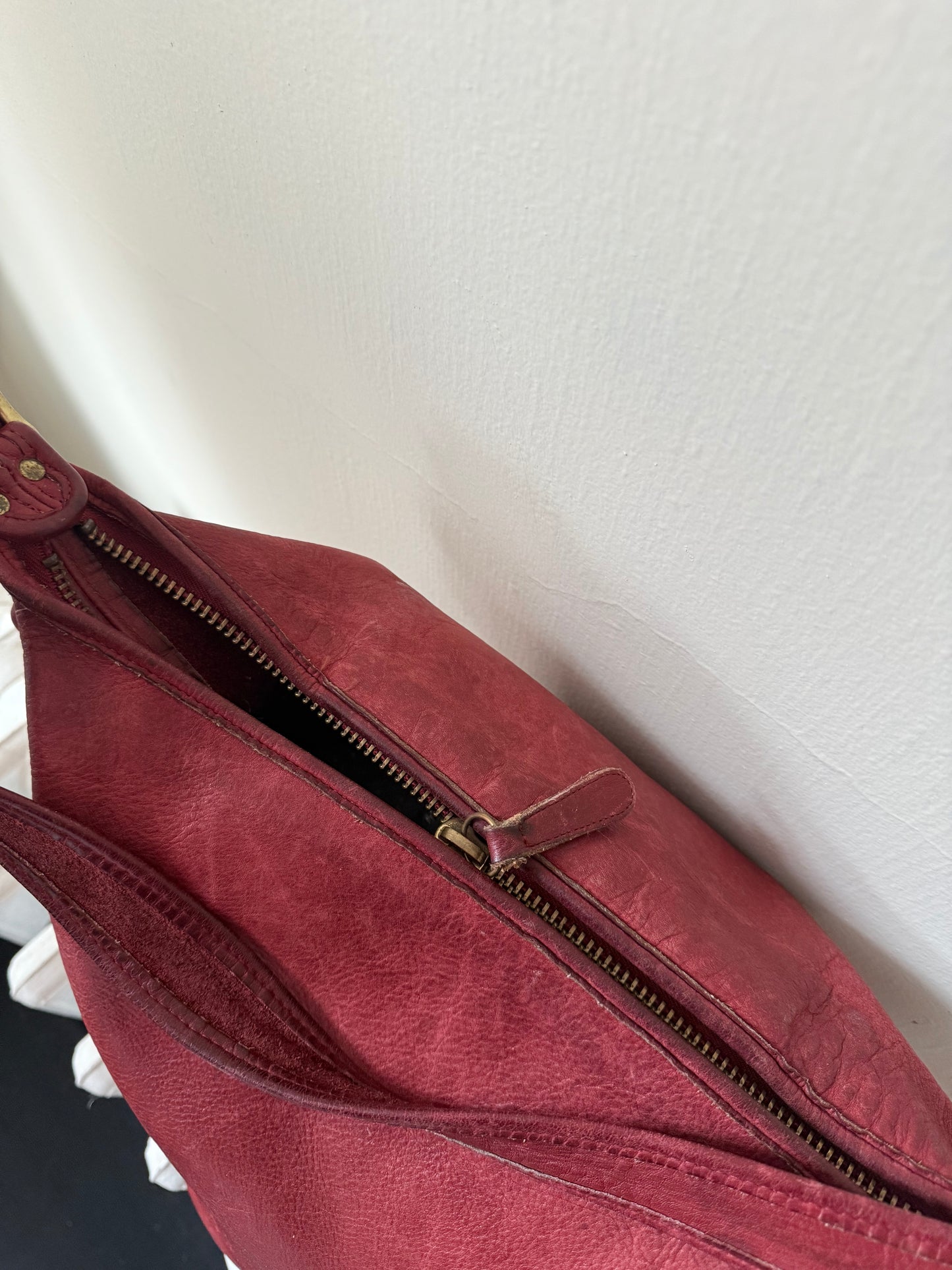 Vintage Duffle Feed Sac XL Coach Bag Red