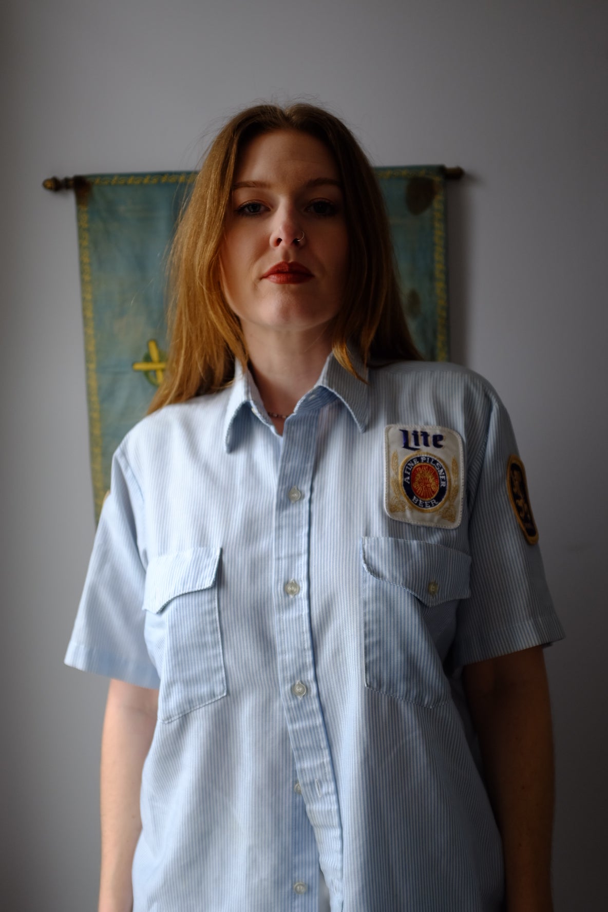 1970s Miller Beer Button Up L