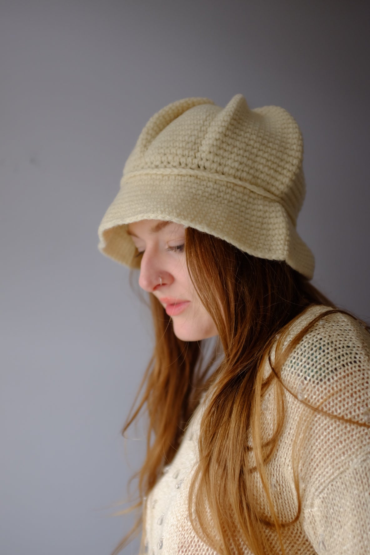 1970’s Cream Knit Bucket Hat