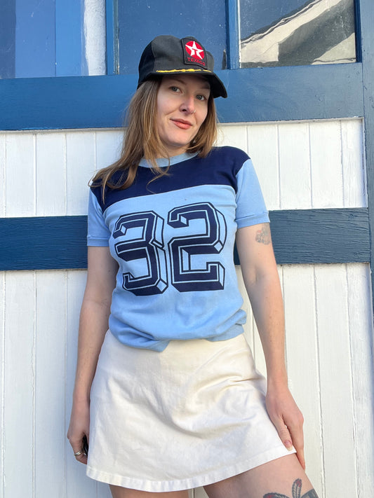 1980s 32 Blue Jersey M