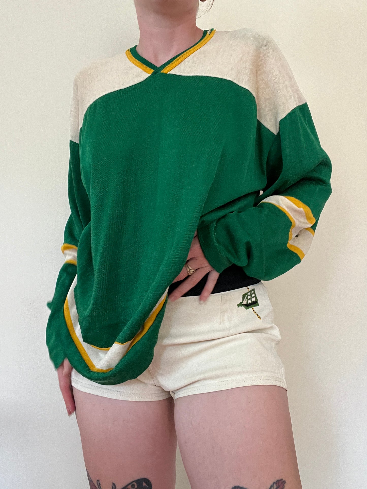 1960s Kelly Green Hockey Jersey