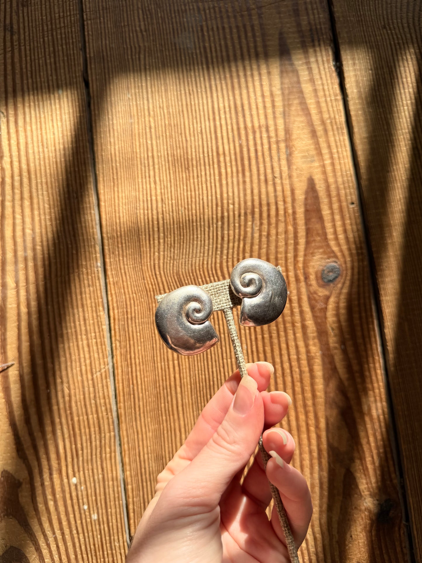 925 Silver Clip On Shell Earrings