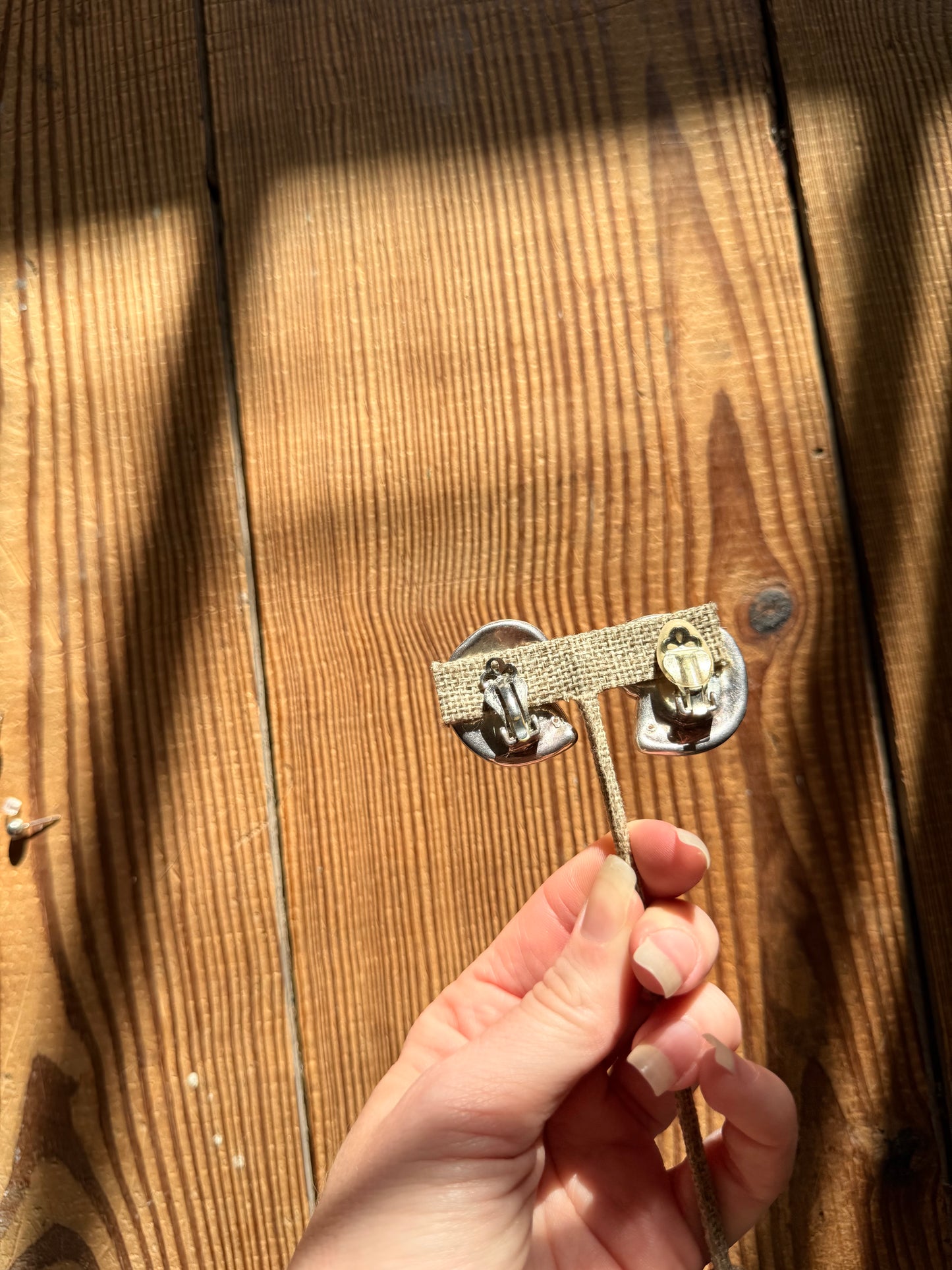 925 Silver Clip On Shell Earrings