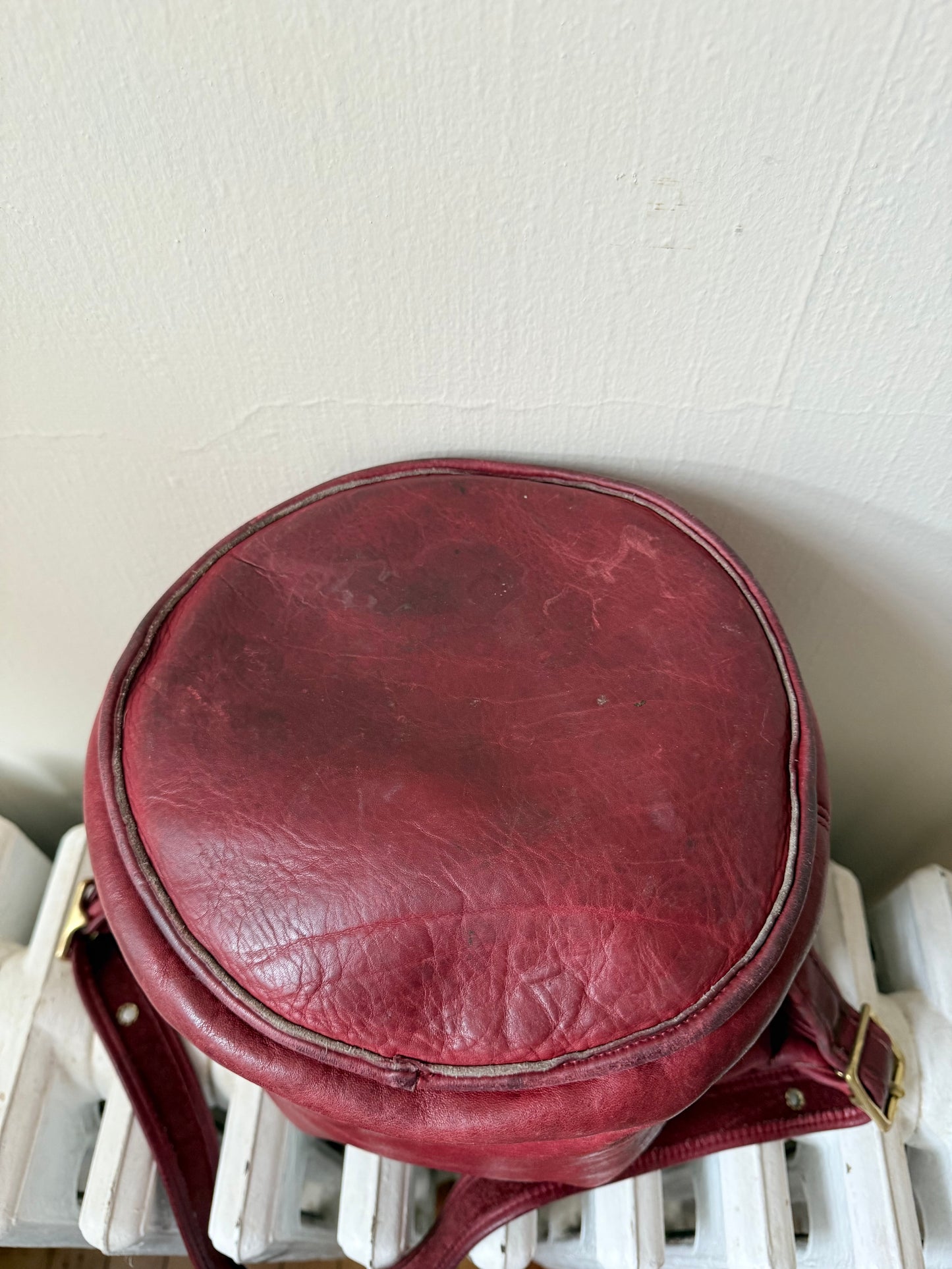 Vintage Duffle Feed Sac XL Coach Bag Red
