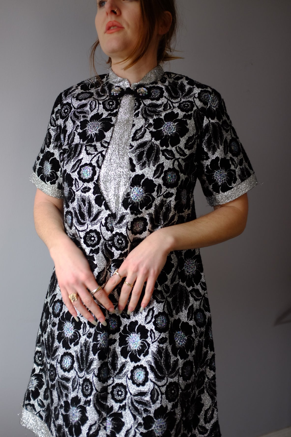 1960’s Mod GoGo Brocade Floral Dress