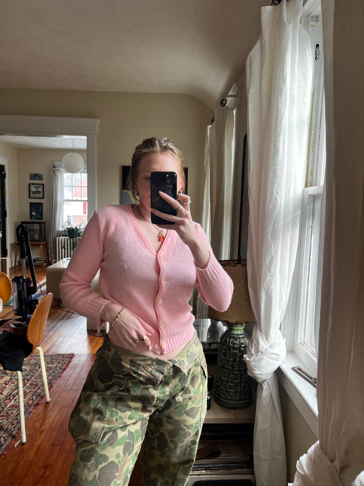 1960s Baby Pink Sweater