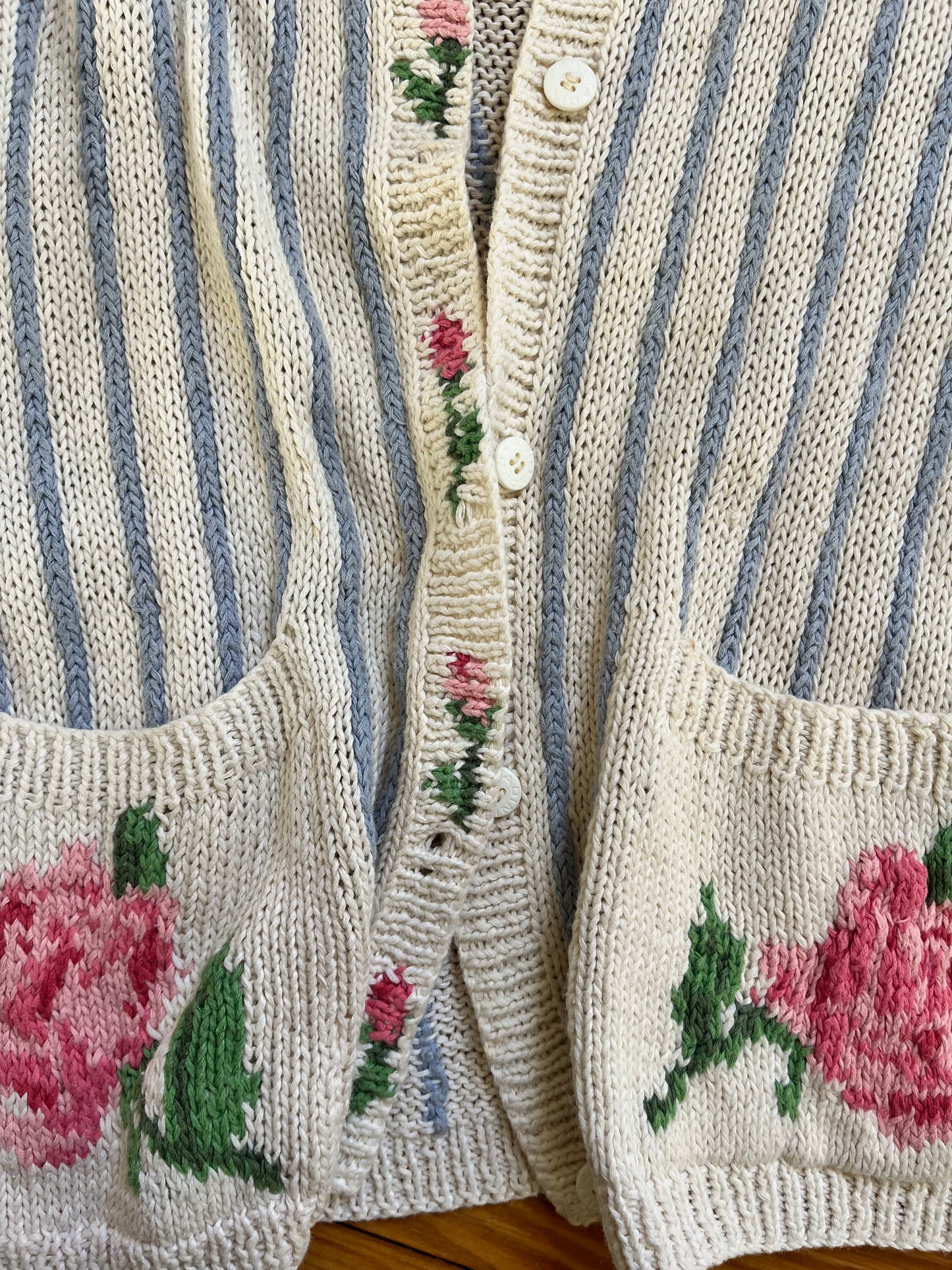 Perfect Vintage Knit Rose Sweater