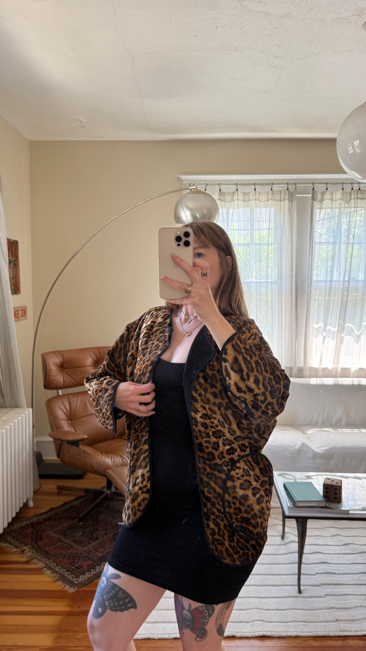 1980s Cheetah Print Hand Made Jacket Woofy Bubbles Brand