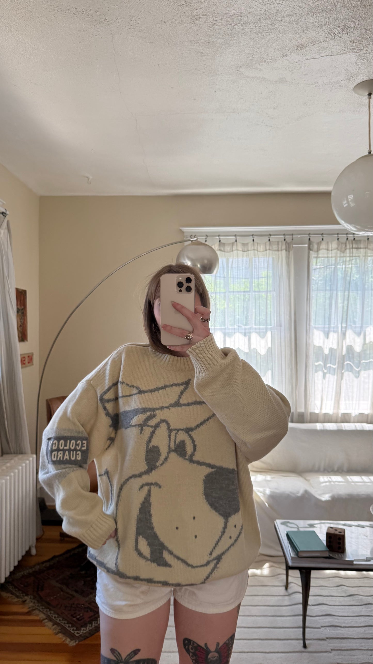 1980s JC de Castelbajac JCDC Wool Yogi Bear Oversized Sweater L/XL