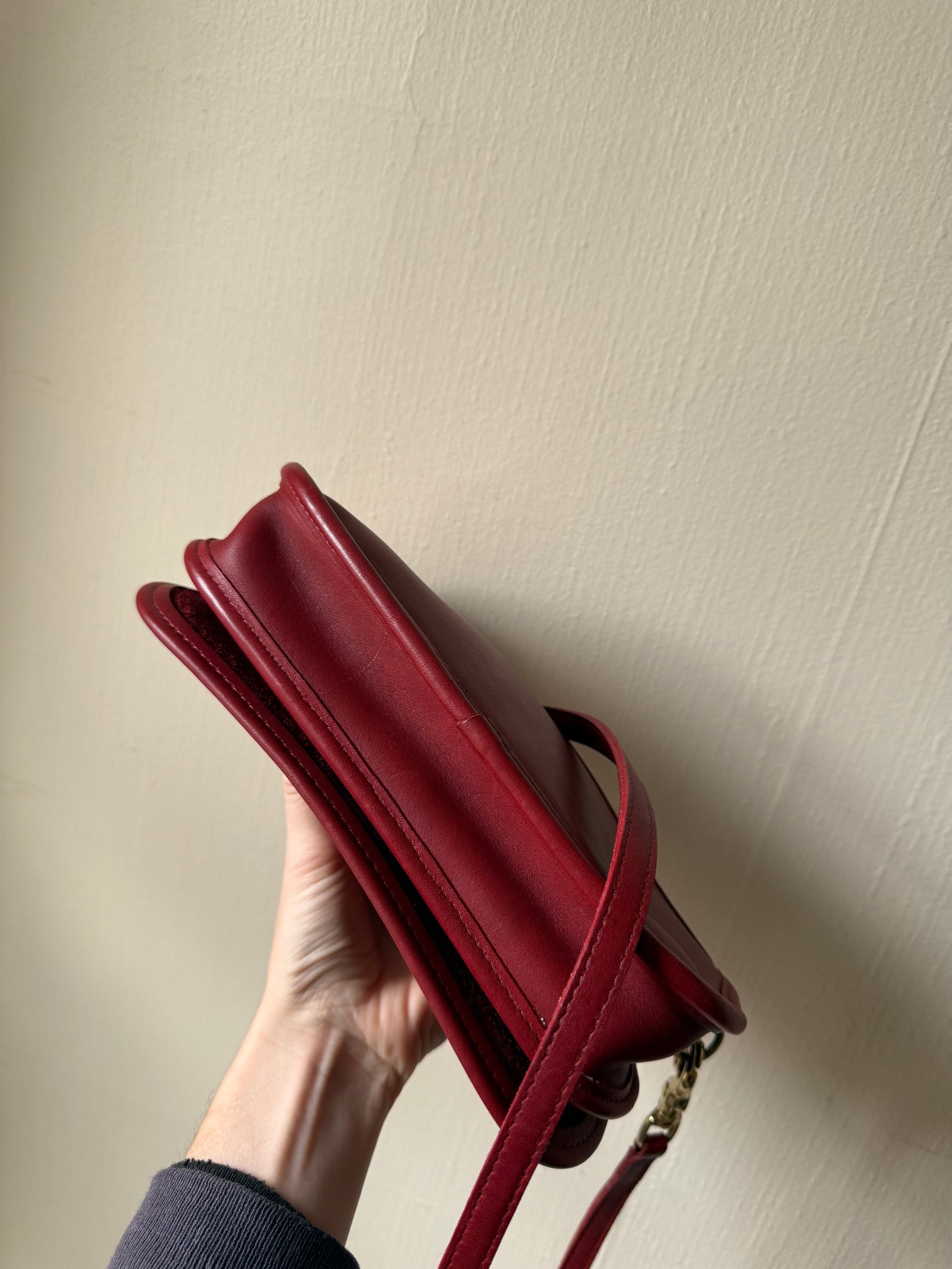 Made in USA Red Convertible Clutch Coach Bag