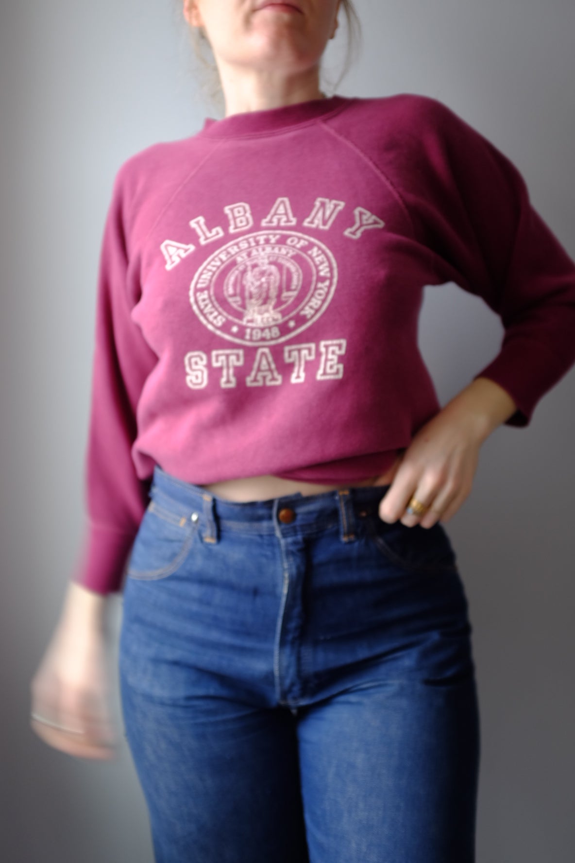 1970s Albany State Crew Neck S