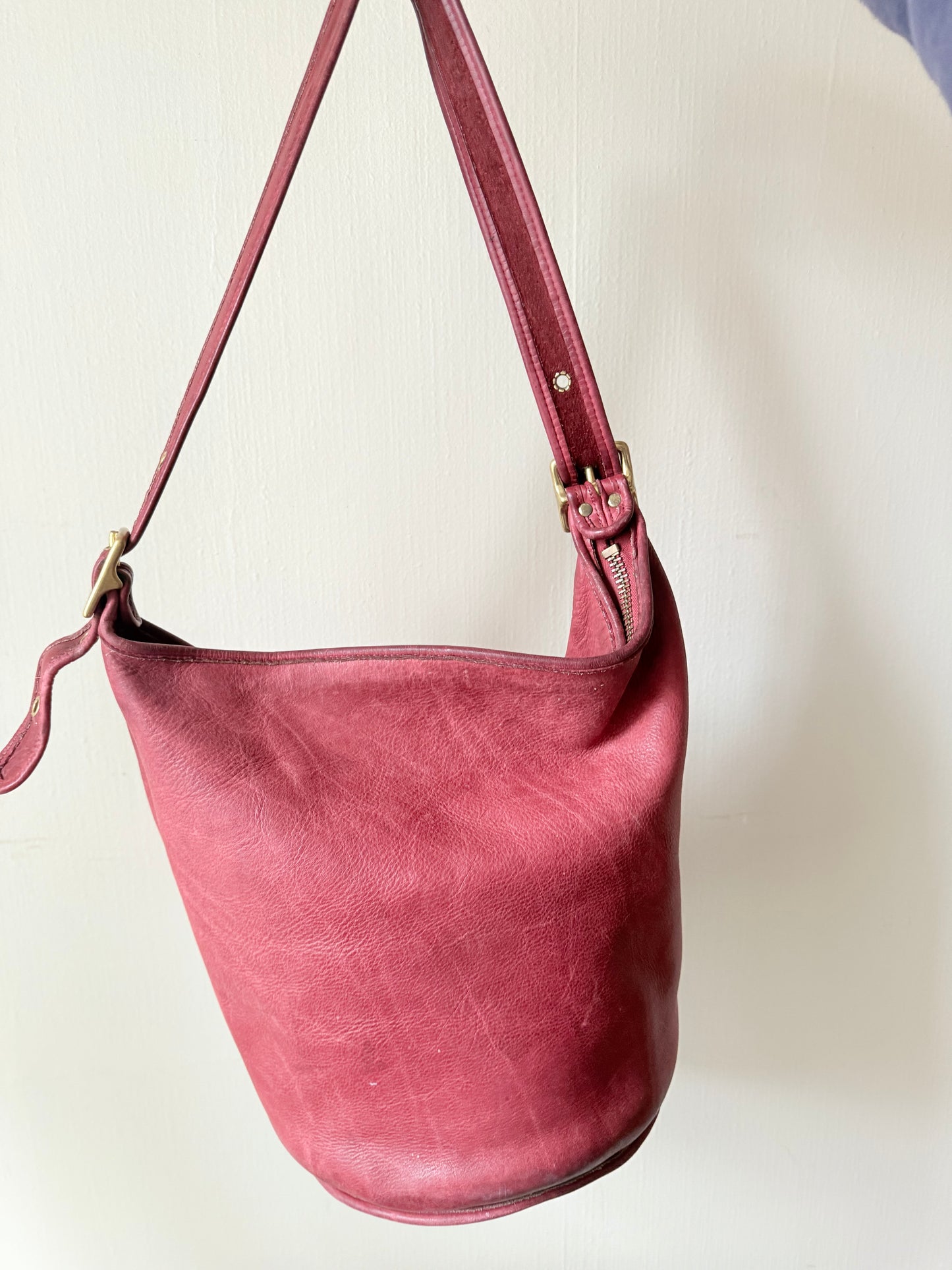 Vintage Duffle Feed Sac XL Coach Bag Red