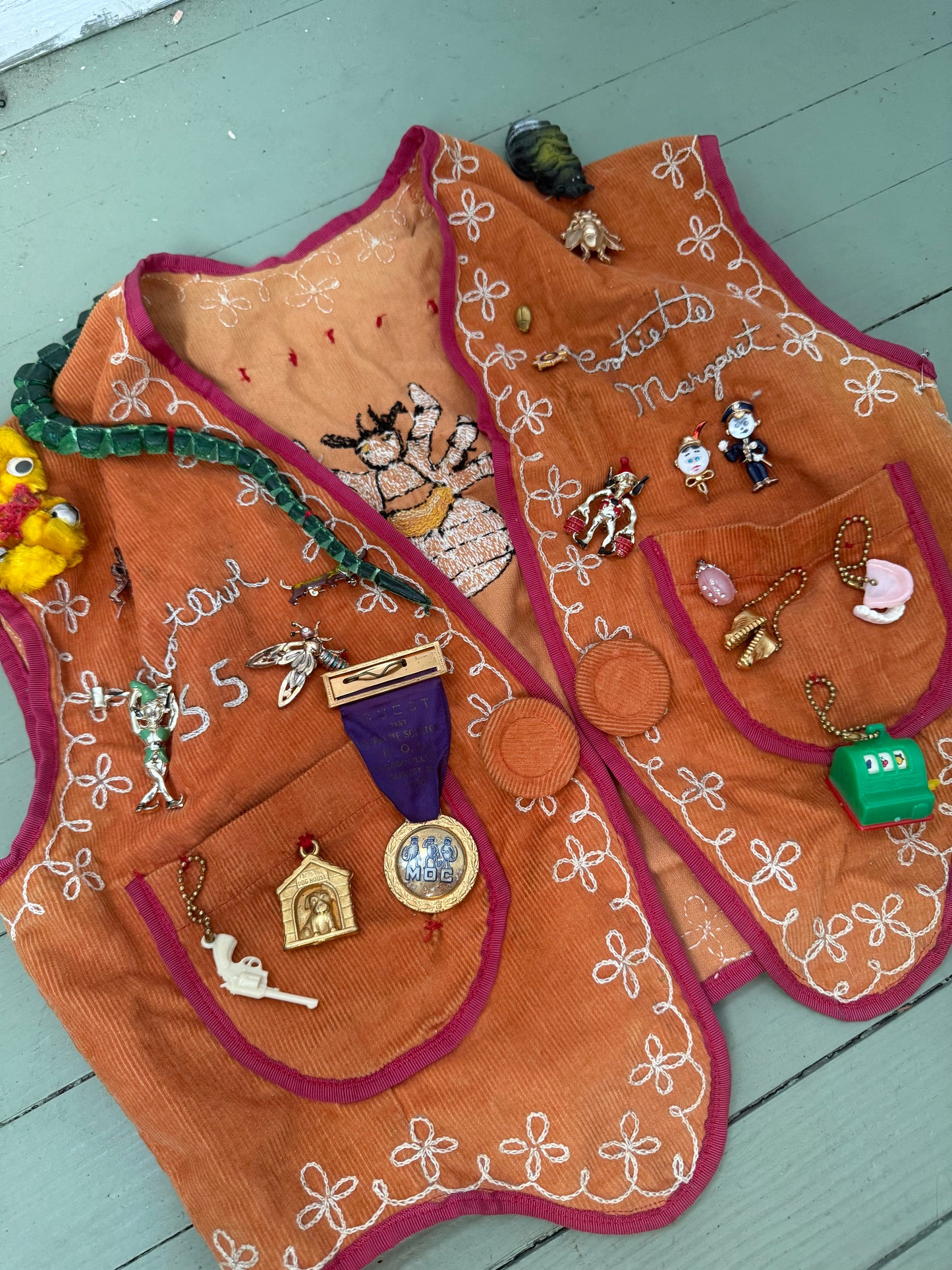 1940s/1950s Chainstitched Vest with Adornments