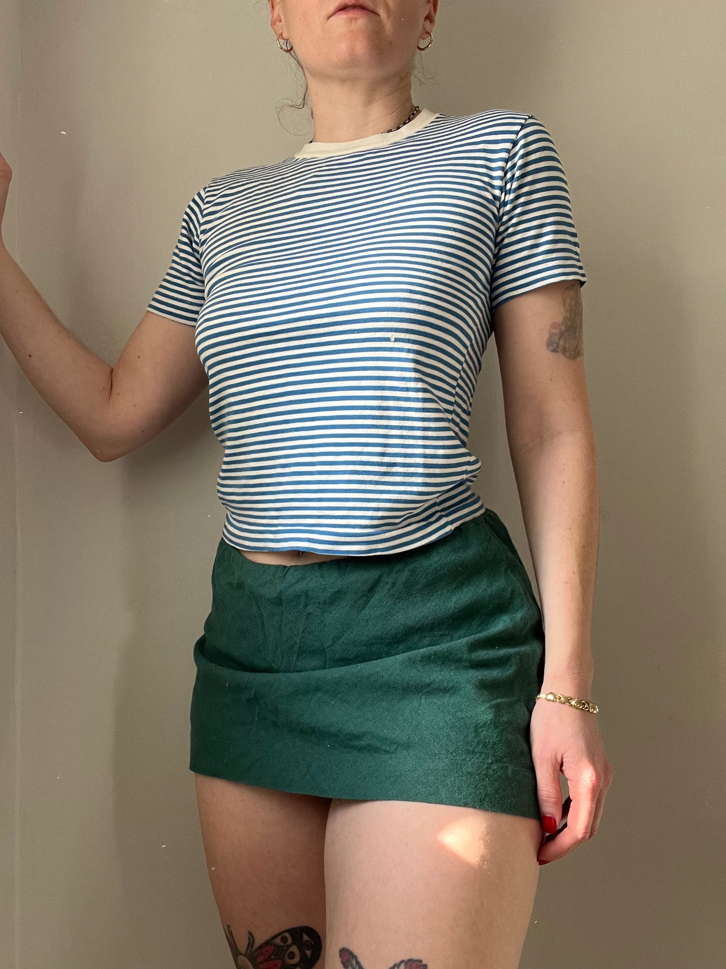 Vintage Blue Striped Tee 1970s