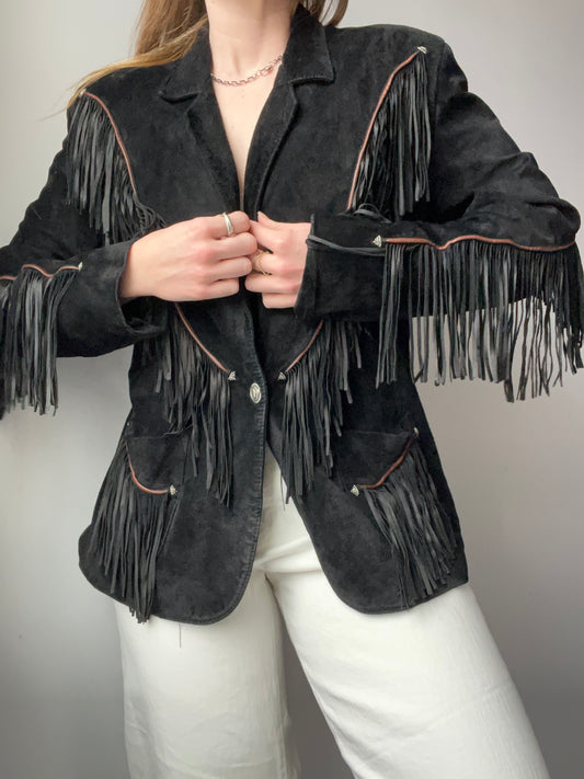 1980’s Fringe Suede Jacket S-L