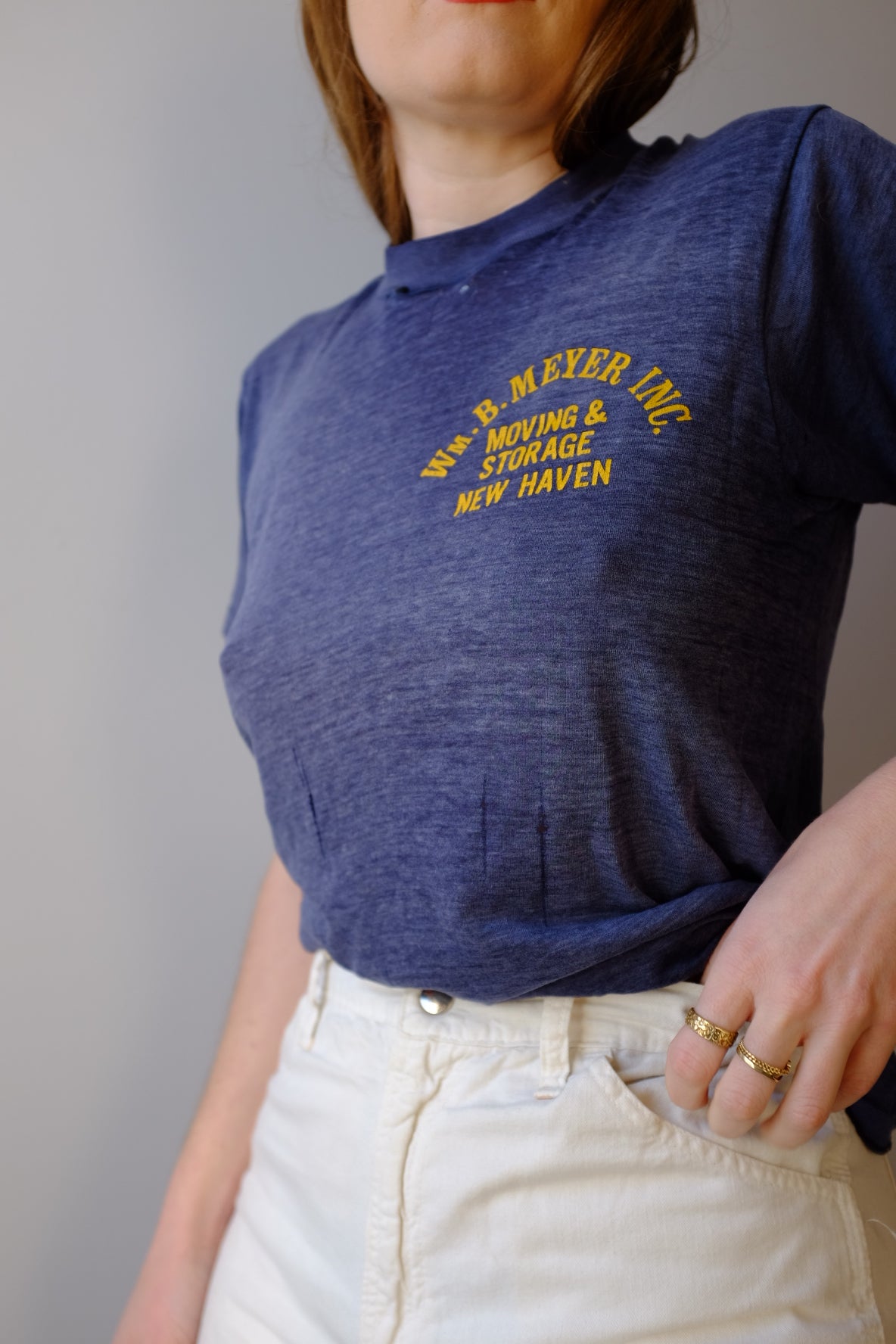 Vintage 1970s Moving & Storage Thin Tee S