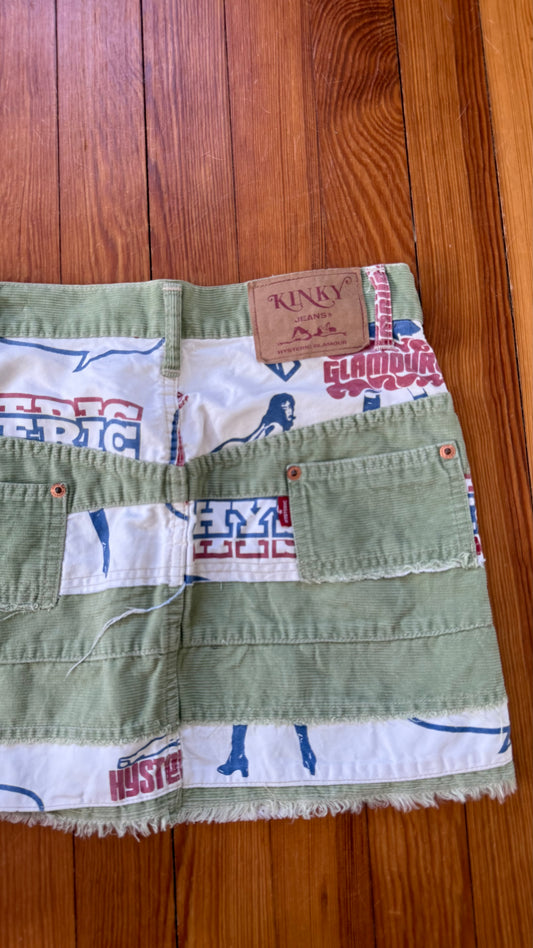Y2K Hysteric Glamour Patchwork Mini Skirt XS/S