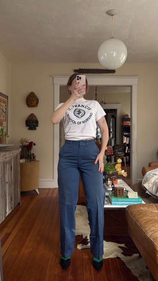 1950s Lee Blue Cotton Pants