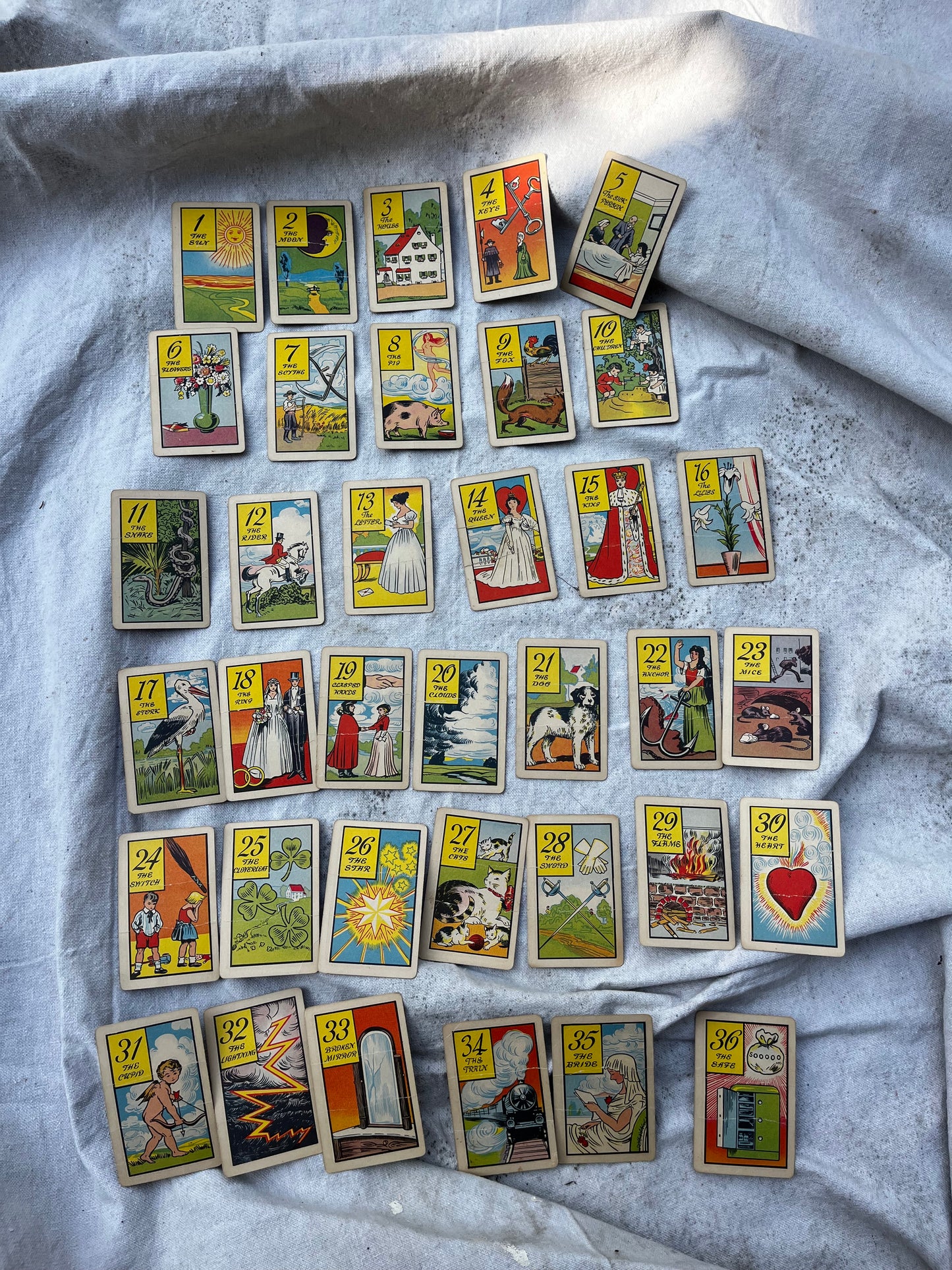 1940s Old Gypsy Fortune Telling Cards Complete Deck