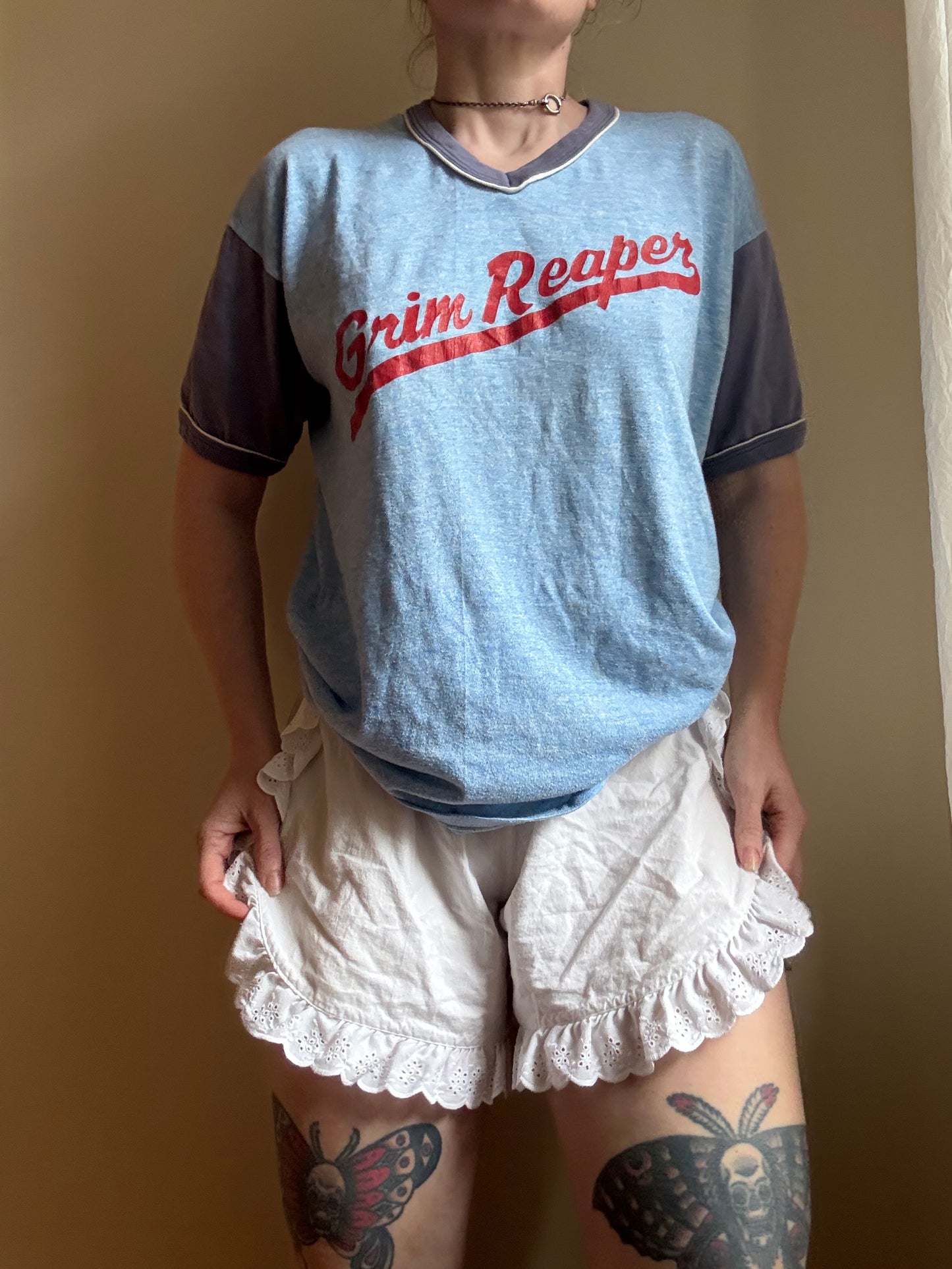 1970s Grim Reaper Blue Tee L/XL