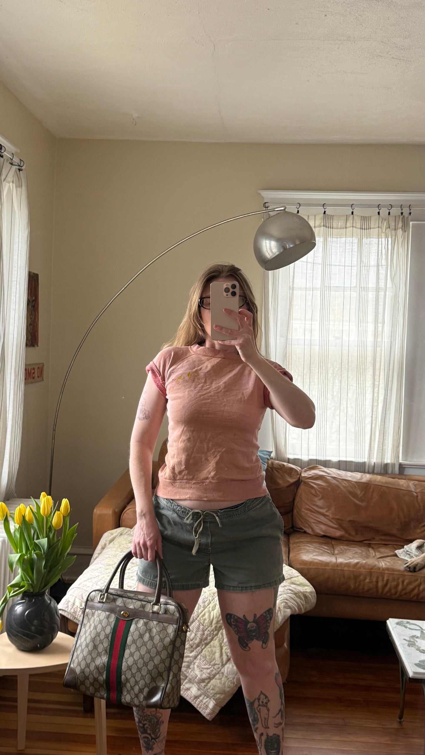 1950s Faded Peachy Crewneck 1/2