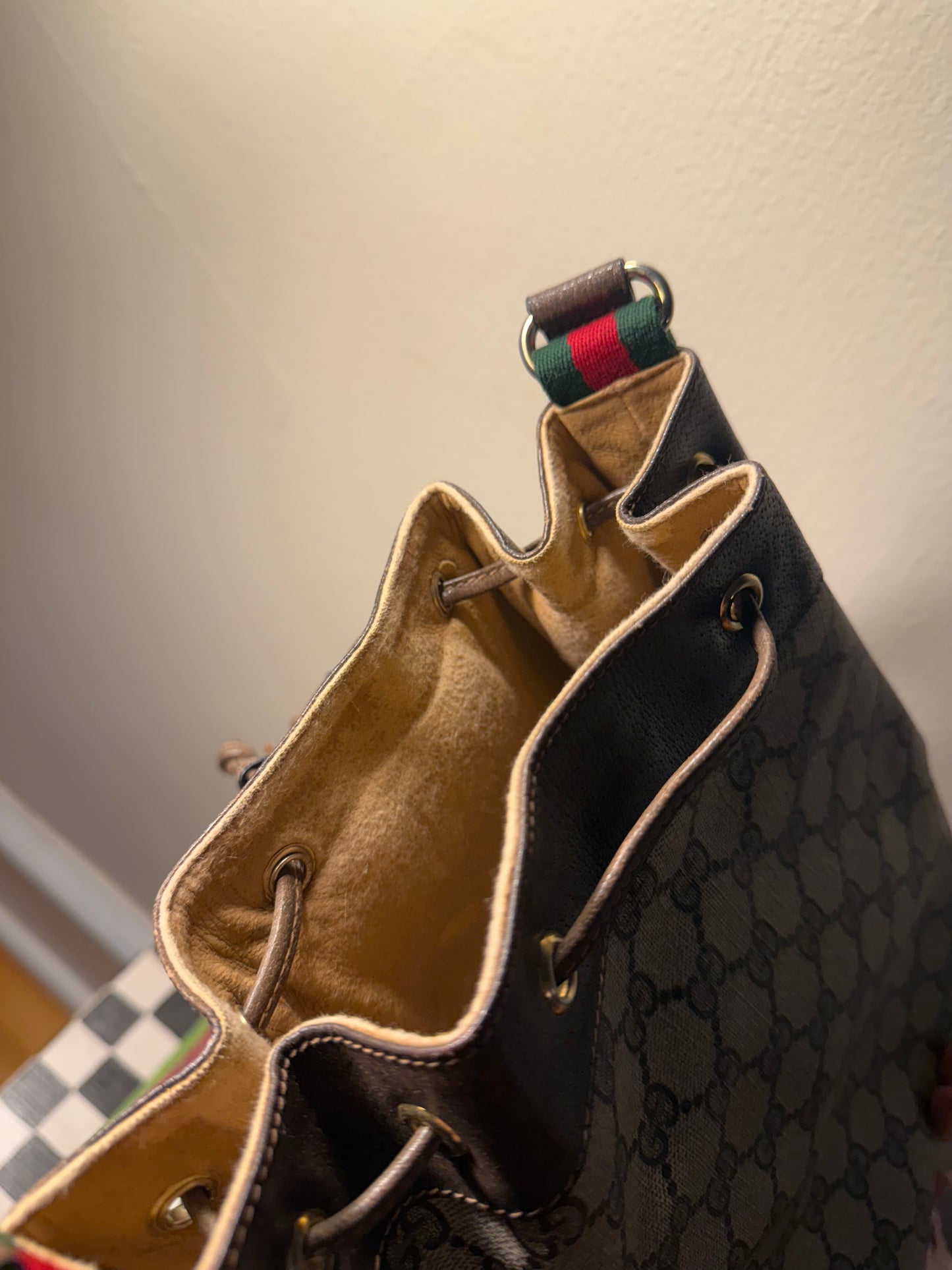 1980s Gucci GG Shoulder Bag