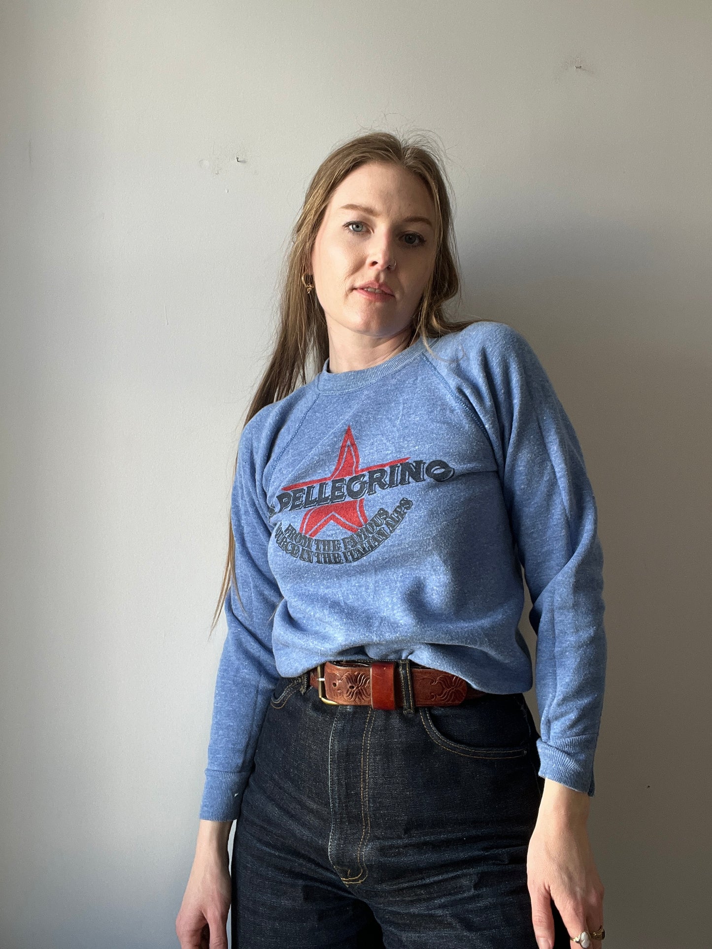 1970s San Pellegrino Sweat Shirt M