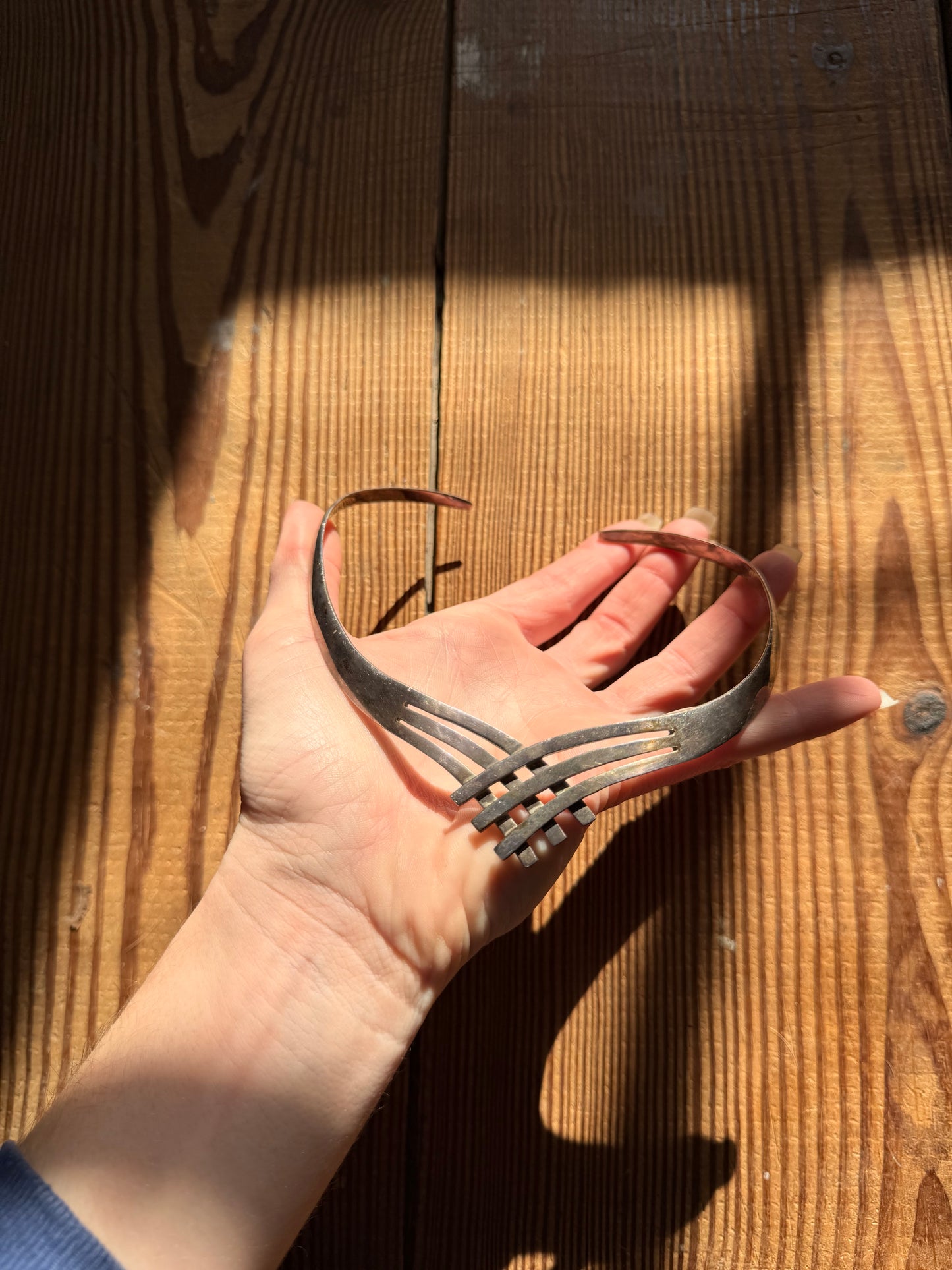 925 Silver Basket Weave Choker Necklace