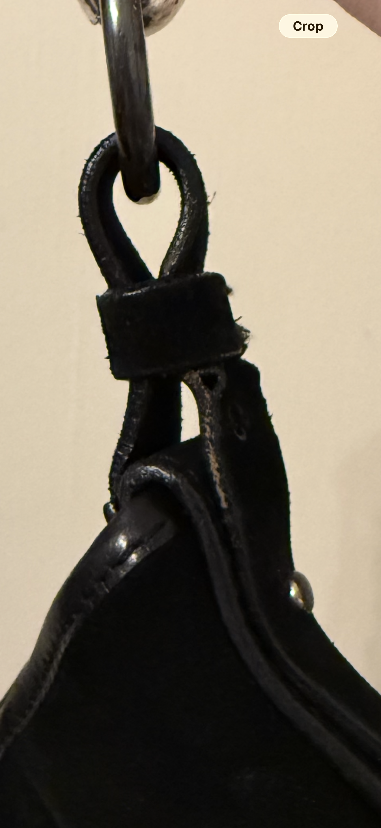 Vintage YSL Mombasa Black Suede Purse with Metal Horn