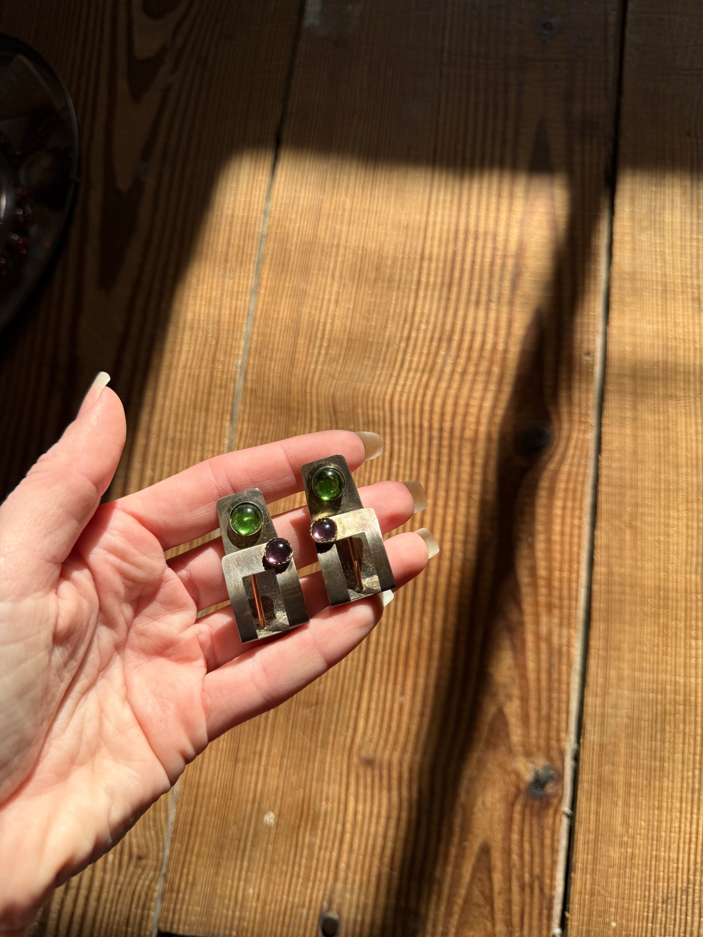 925 Sterling Silver Made by Hand Funky Earrings