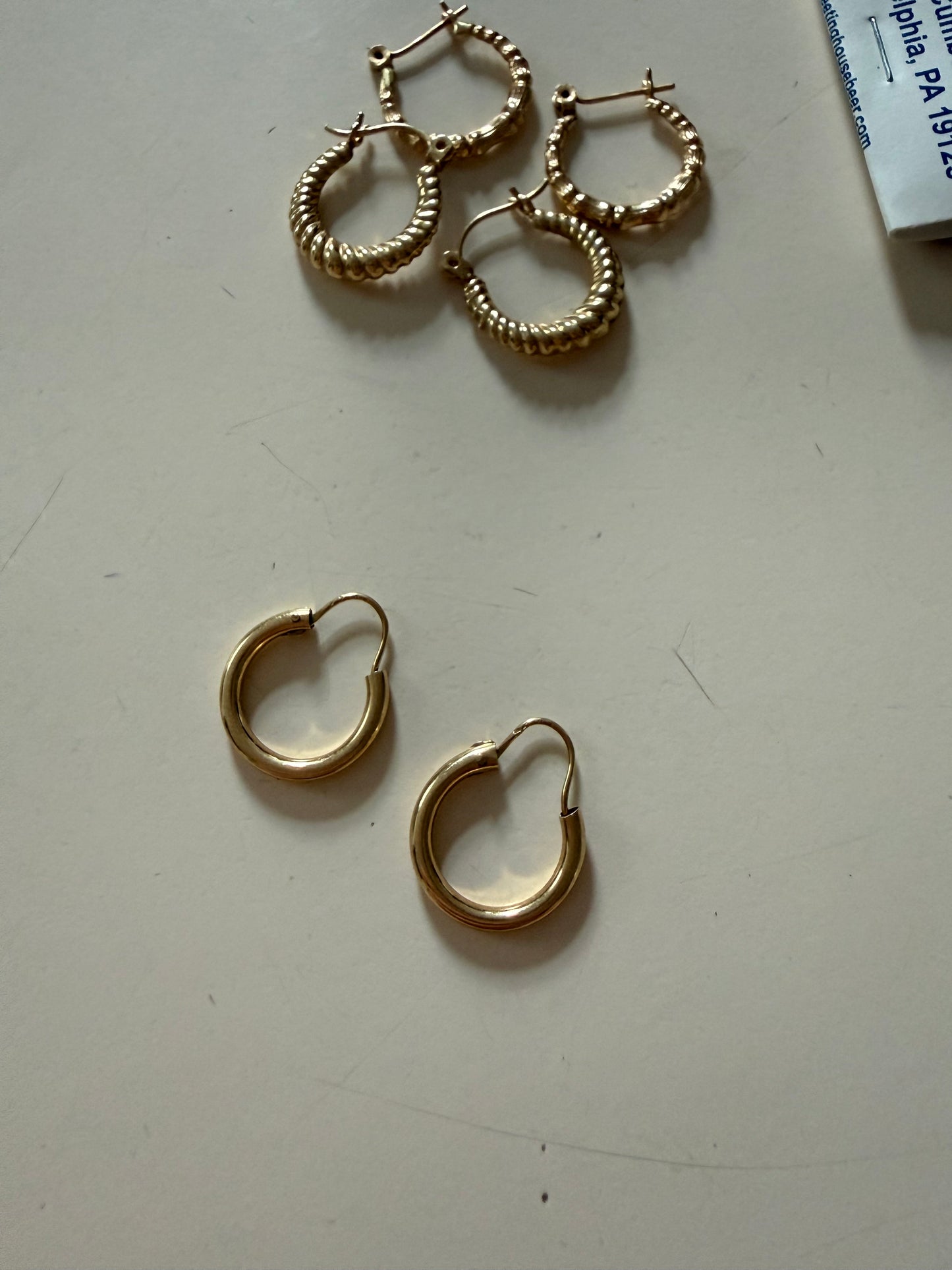 Bundle of 2 Gold Hoops