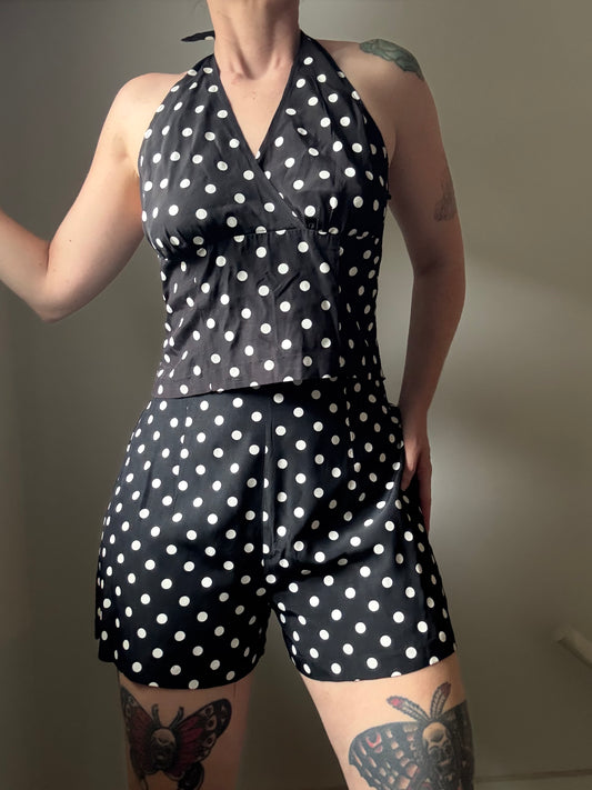 2 Piece Rayon Polka Dot Set