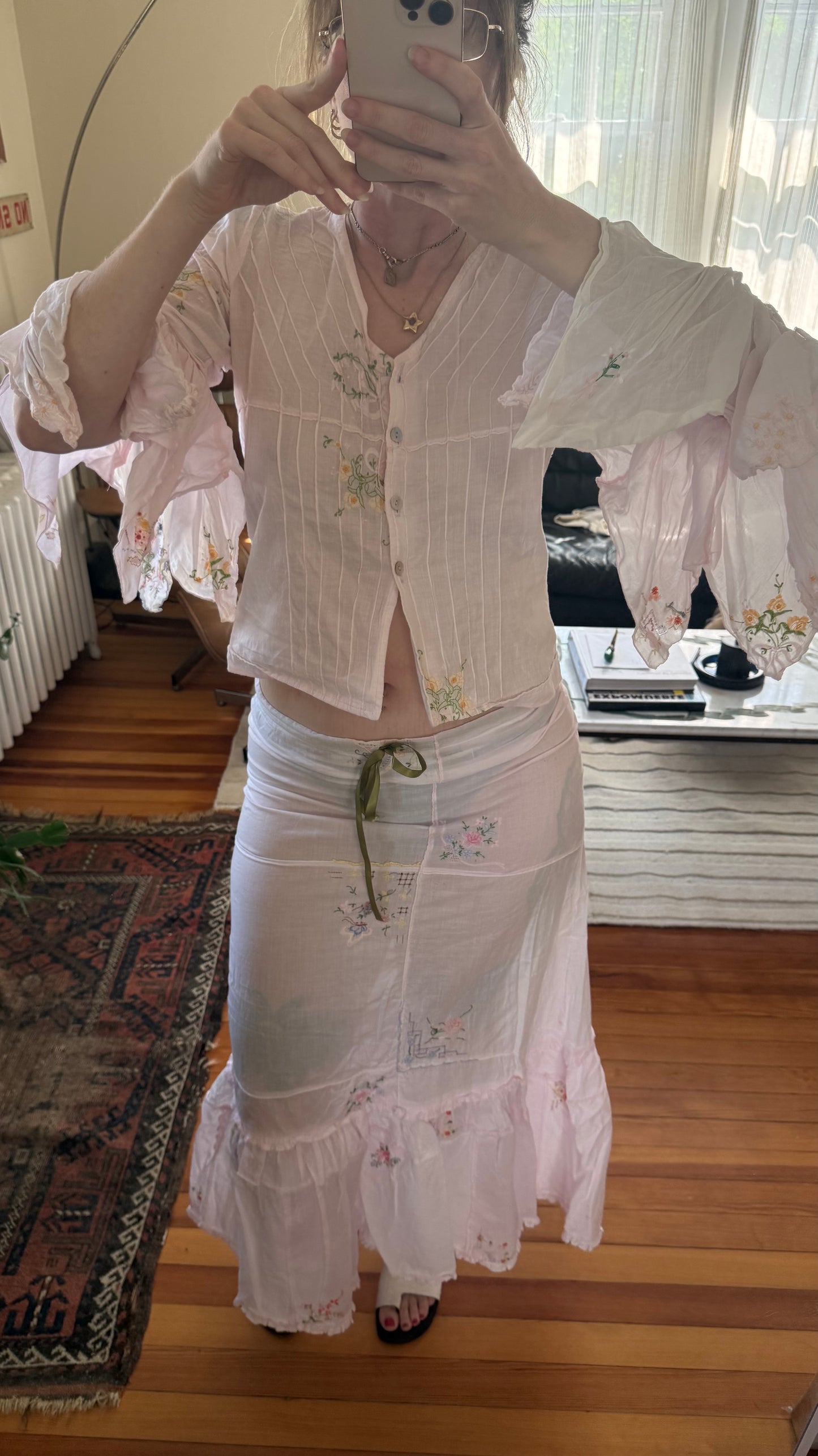 1990s Made in USA Claudette Hanky Skirt
