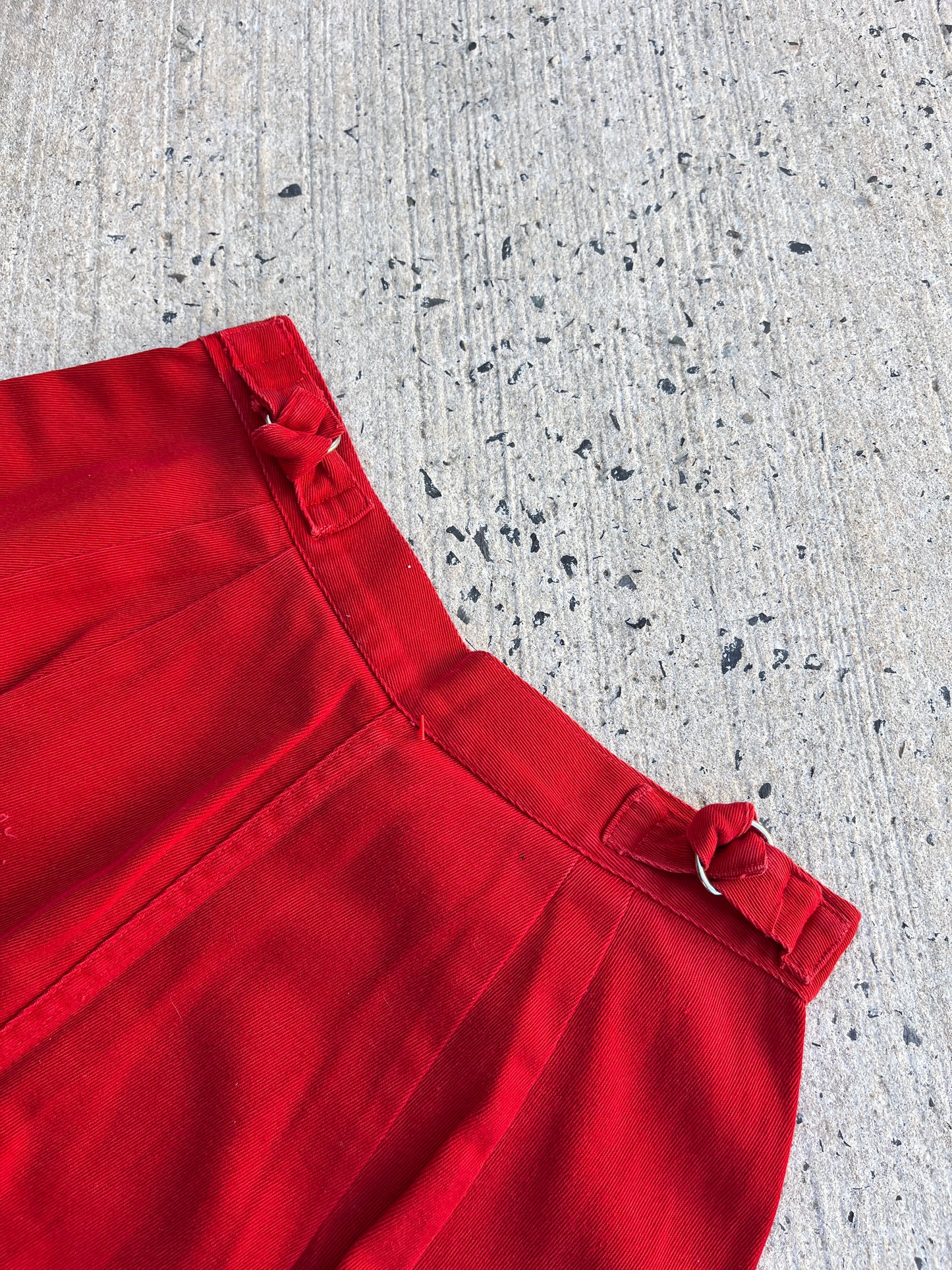 1940s Sanforized Red Side Snap Shorts 25”/26”