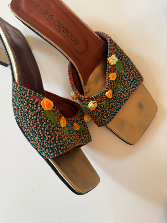 Flower Appliqué Heels